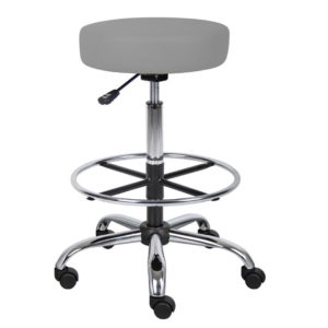 Boss Office AM Vinyl Medical/Drafting Stool, Grey