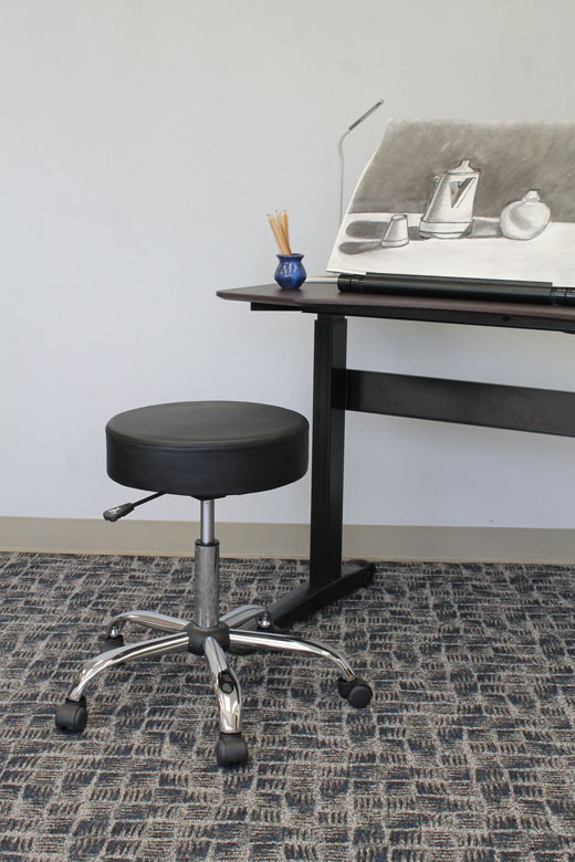 Boss Office AM Vinyl Be Well Medical Spa Professional Adjustable Stool, Black - Image 3