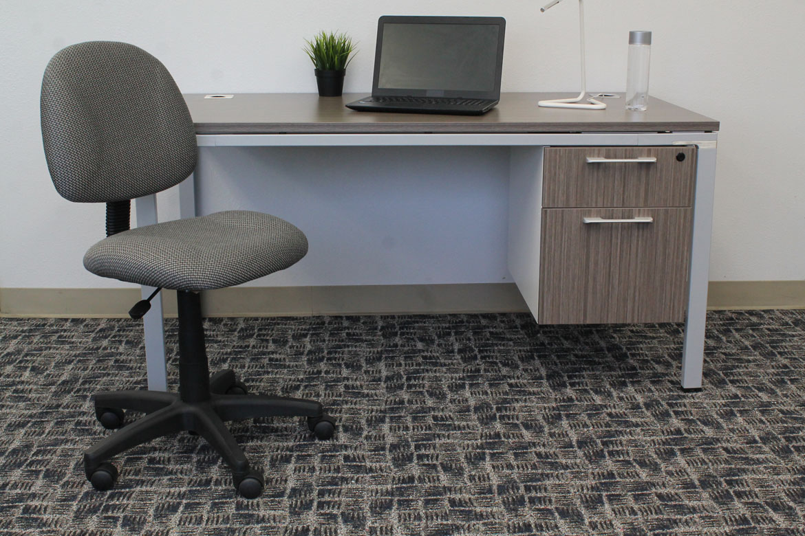Boss Perfect Posture Deluxe Office Task Chair without Arms, Grey - Image 3
