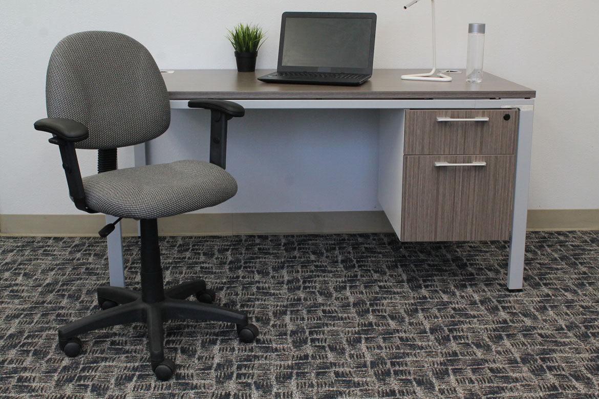 Boss Perfect Posture Deluxe Office Task Chair with Adjustable Arms, grey - Image 3