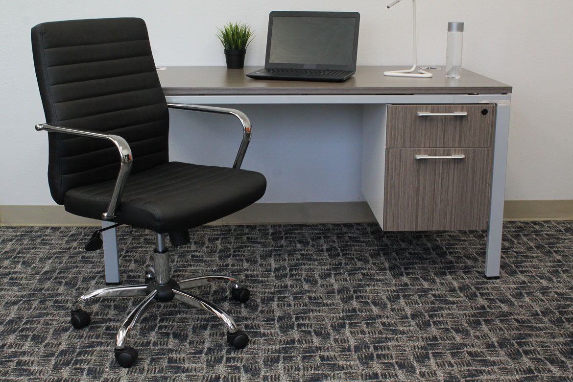 Boss Retro Task Chair with Chrome Fixed Arms - Image 3