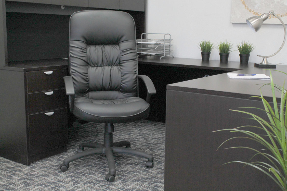 Boss High Back LeatherPlus Chair - Image 3