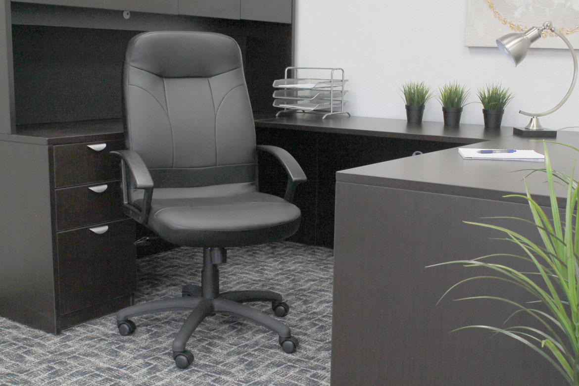 Boss High Back LeatherPlus Chair - Image 3