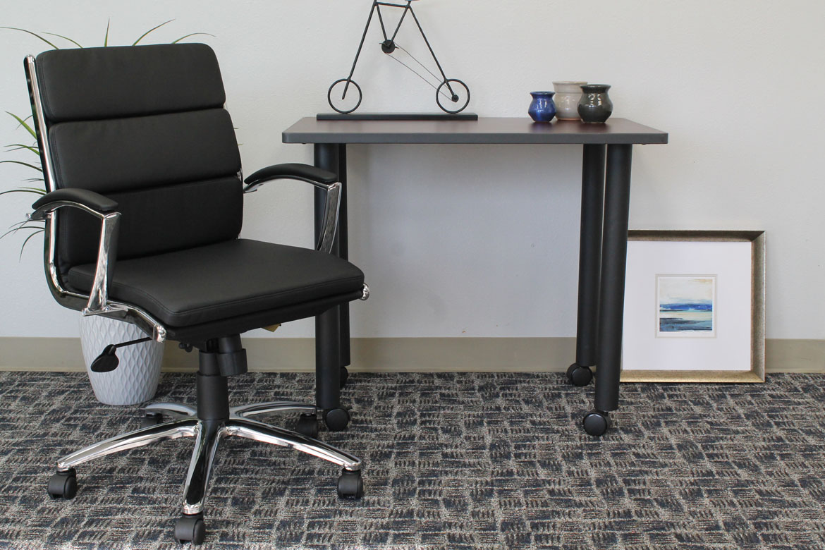 Boss Caressoftplus Vinyl Executive Mid-Back Chair - Image 3