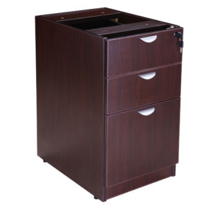 Boss Deluxe Pedestal-Full, Box/Box/File, 15.5W*22D, Mocha