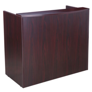Boss 48" Reception Desk, Mahogany
