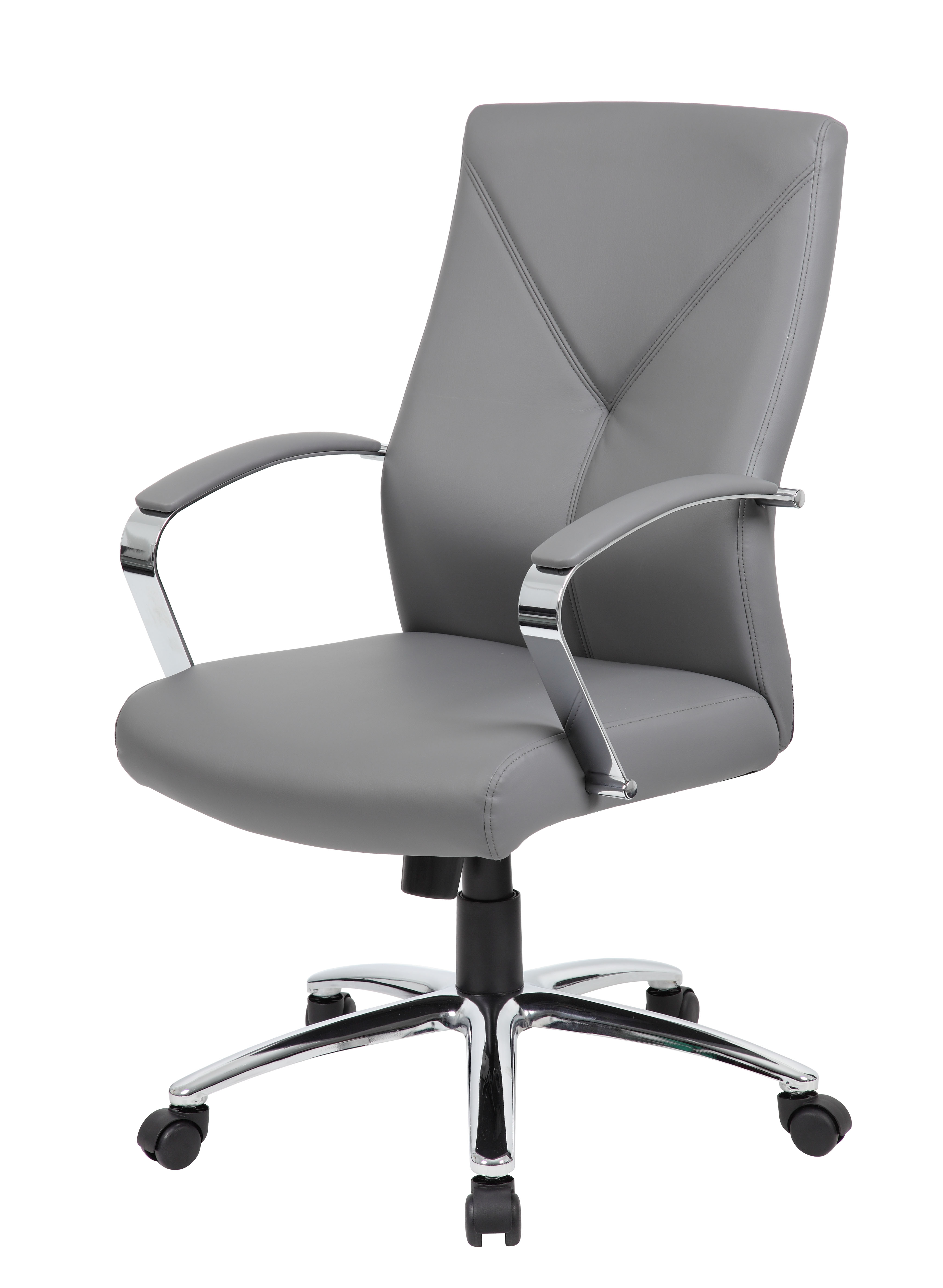 Boss LeatherPlus Executive Chair-Grey - Image 6