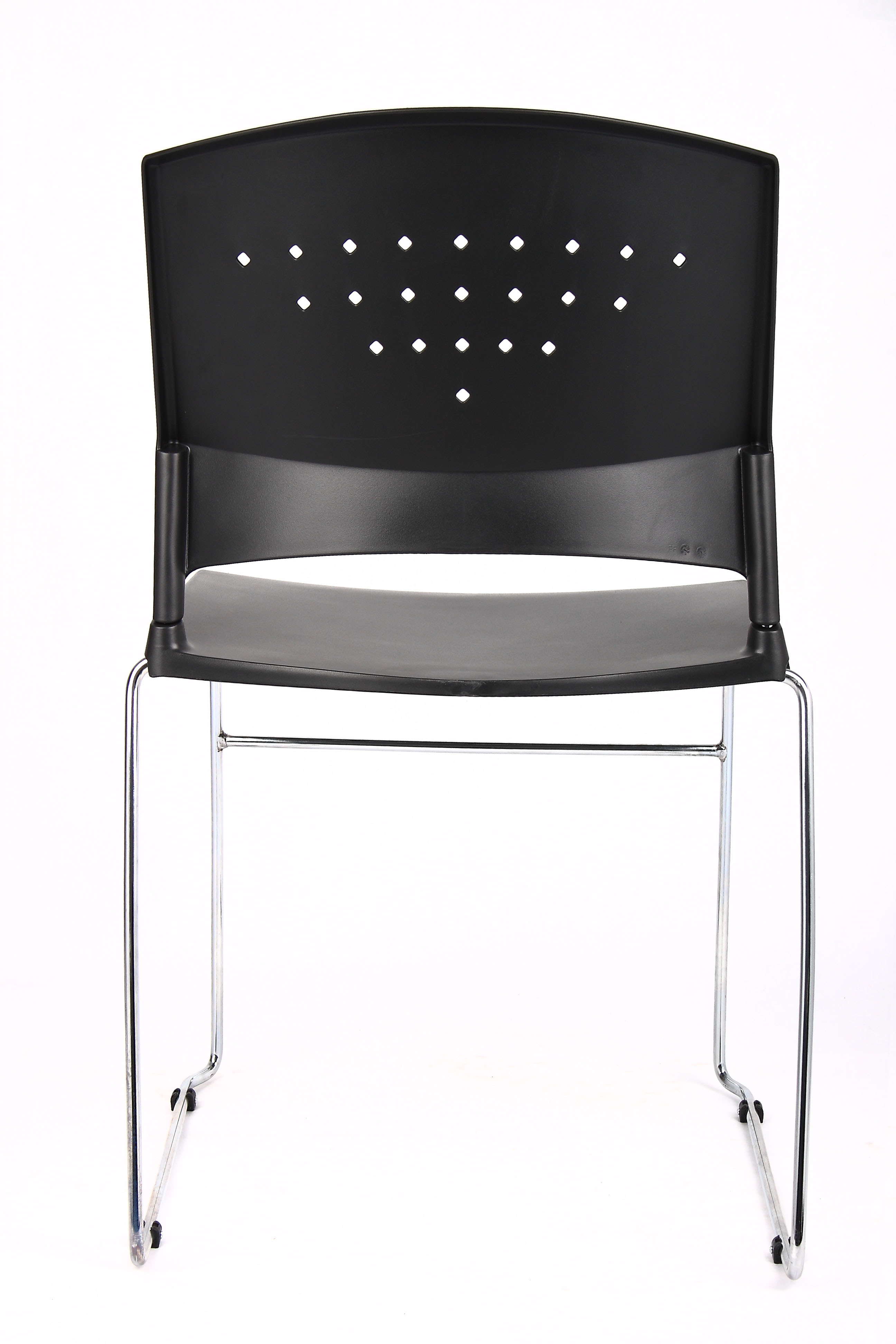 Boss Black Stack Chair With Chrome Frame, (1 chair) - Image 5