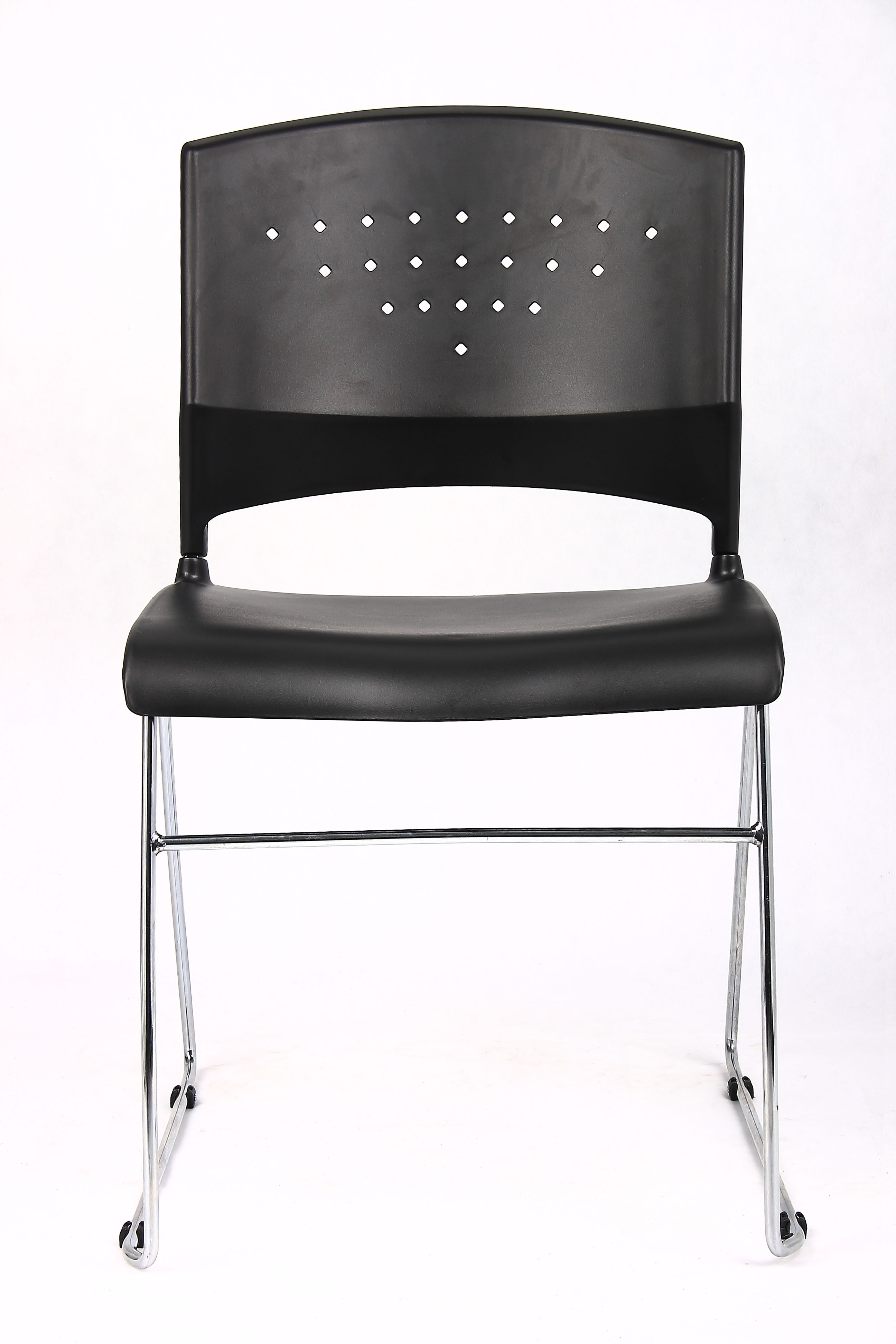 Boss Black Stack Chair With Chrome Frame, (1 chair) - Image 6