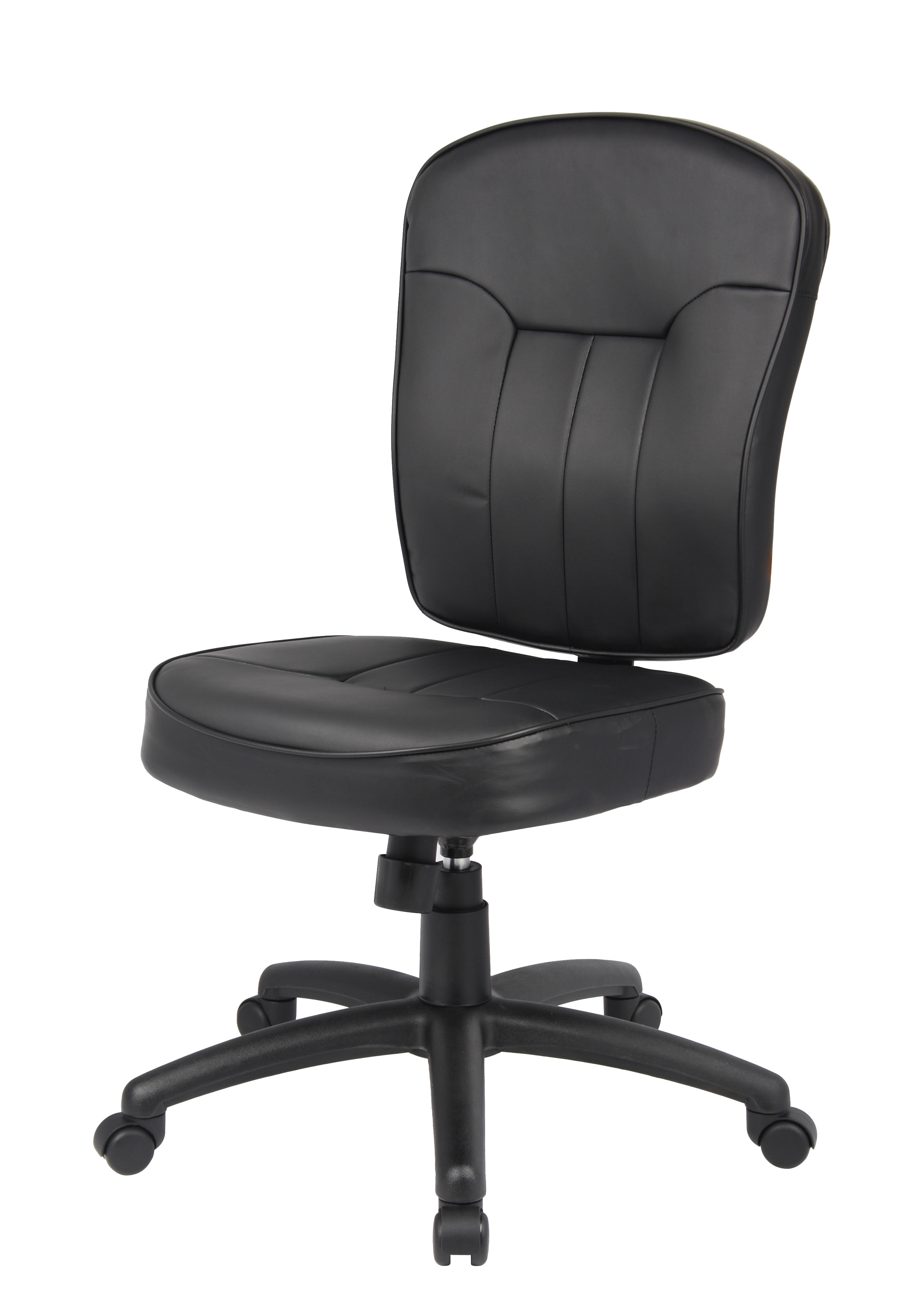 Boss Black Leather Task Chair - Image 3