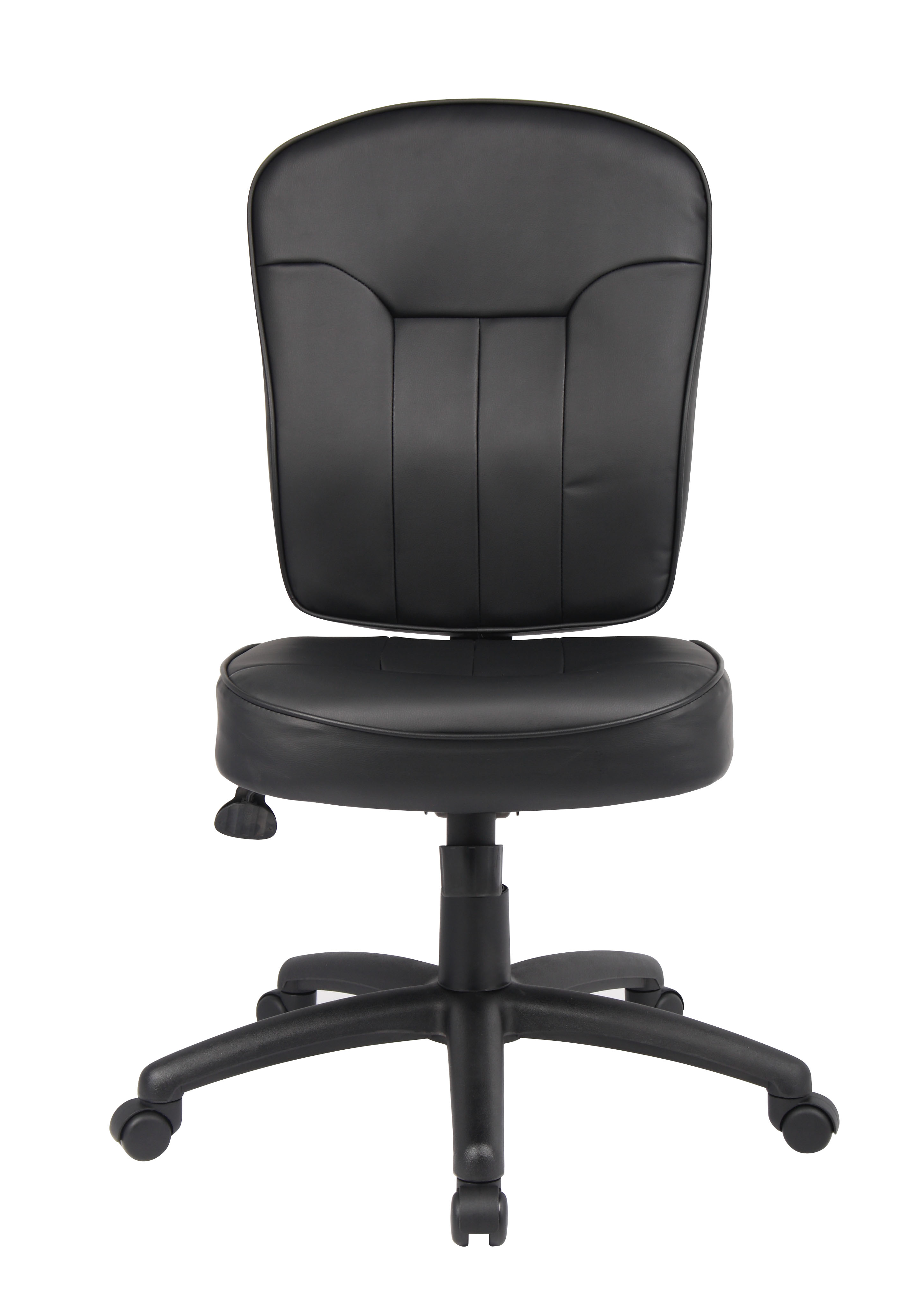 Boss Black Leather Task Chair - Image 4