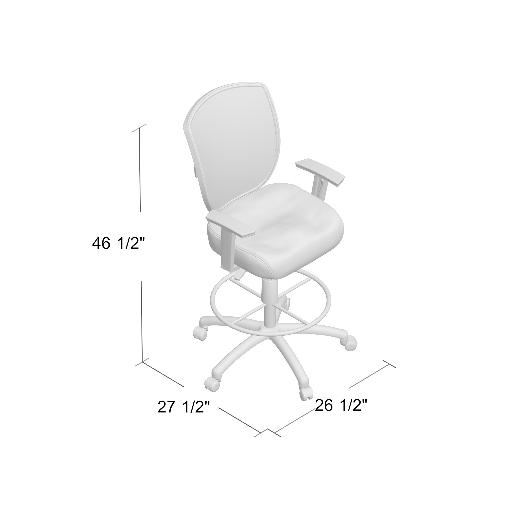 Boss Contract Mesh Drafting Stool - Image 3