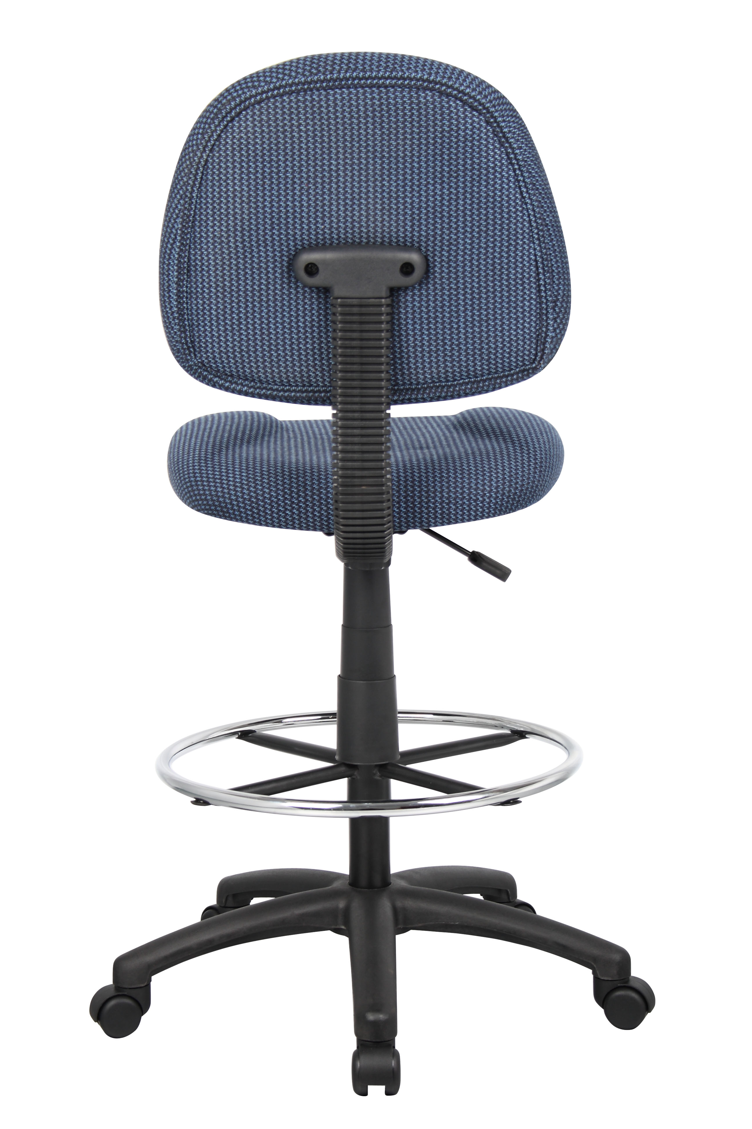 Boss Ergonomic Works Adjustable Drafting Chair without Arms, Blue - Image 3