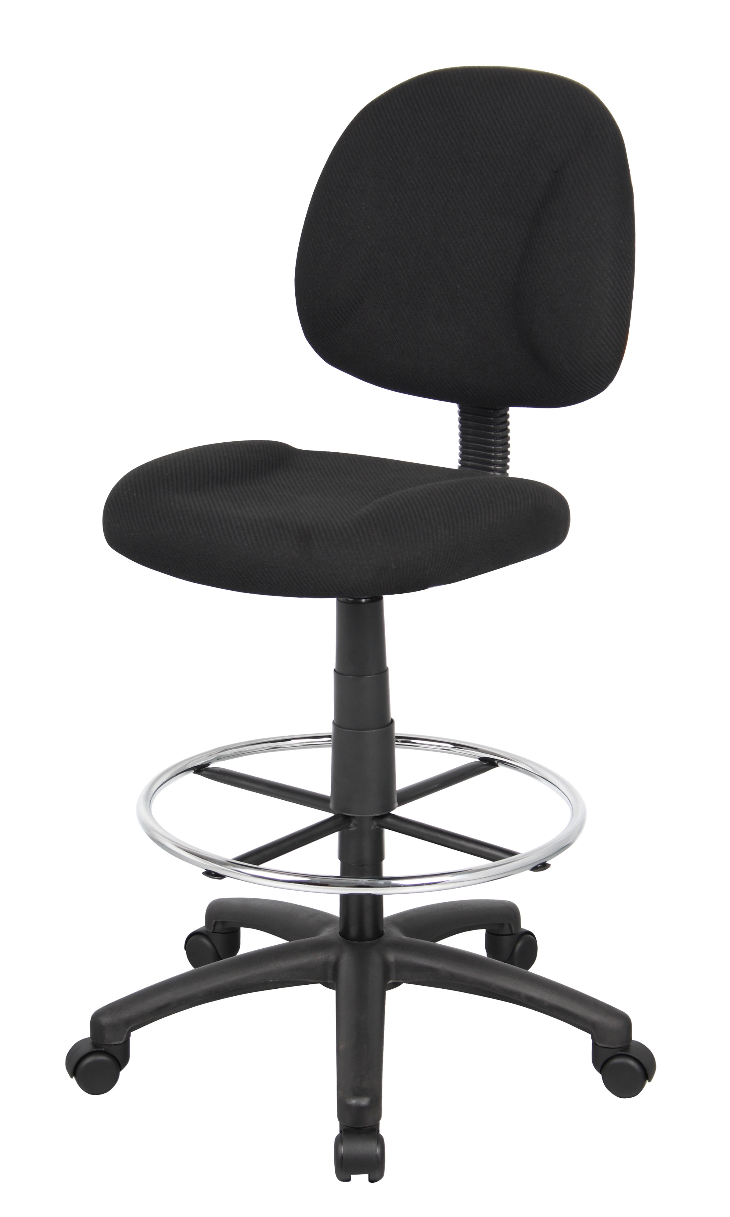 Boss Ergonomic Works Adjustable Drafting Chair without Arms, Black - Image 4