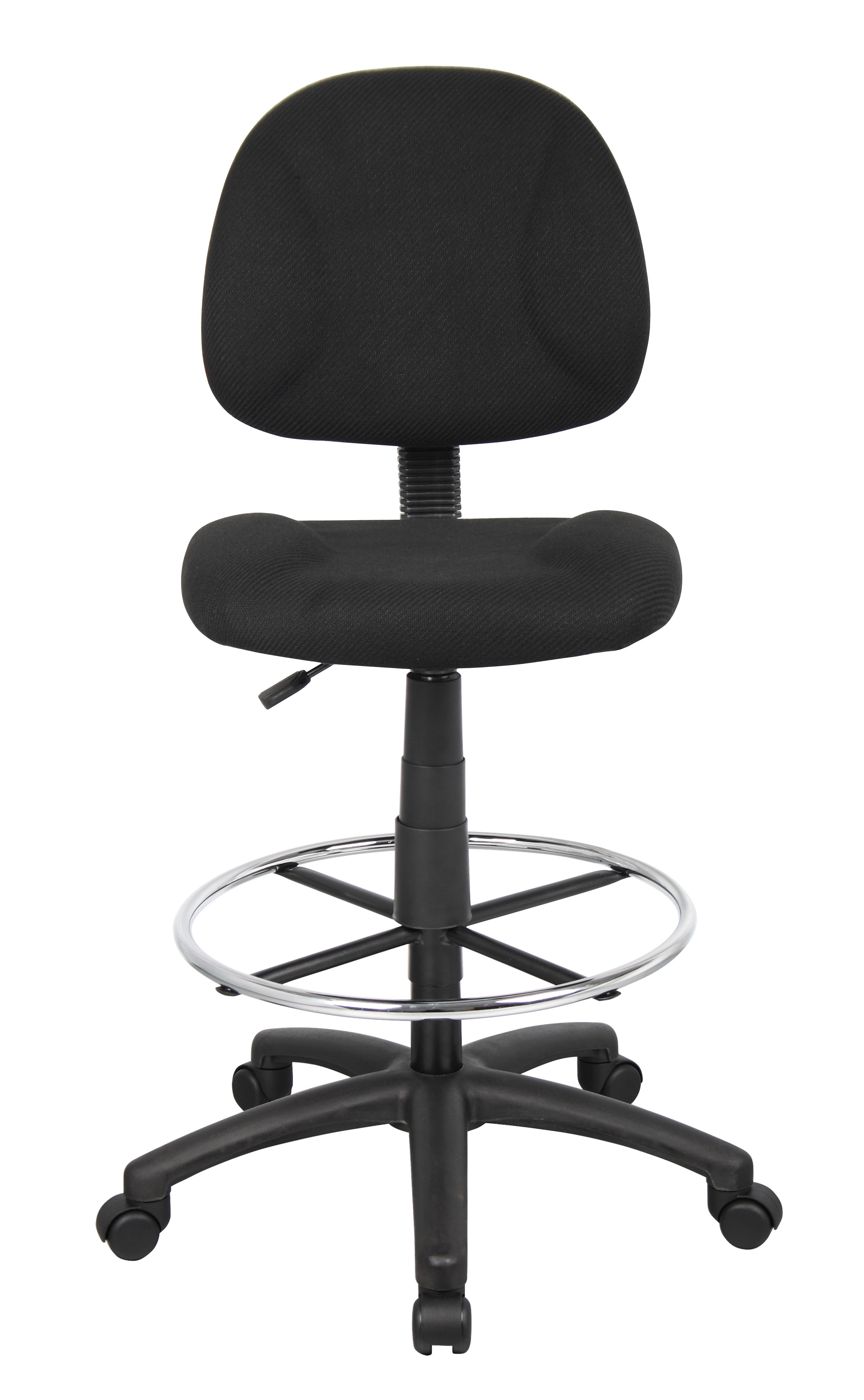 Boss Ergonomic Works Adjustable Drafting Chair without Arms, Black - Image 5
