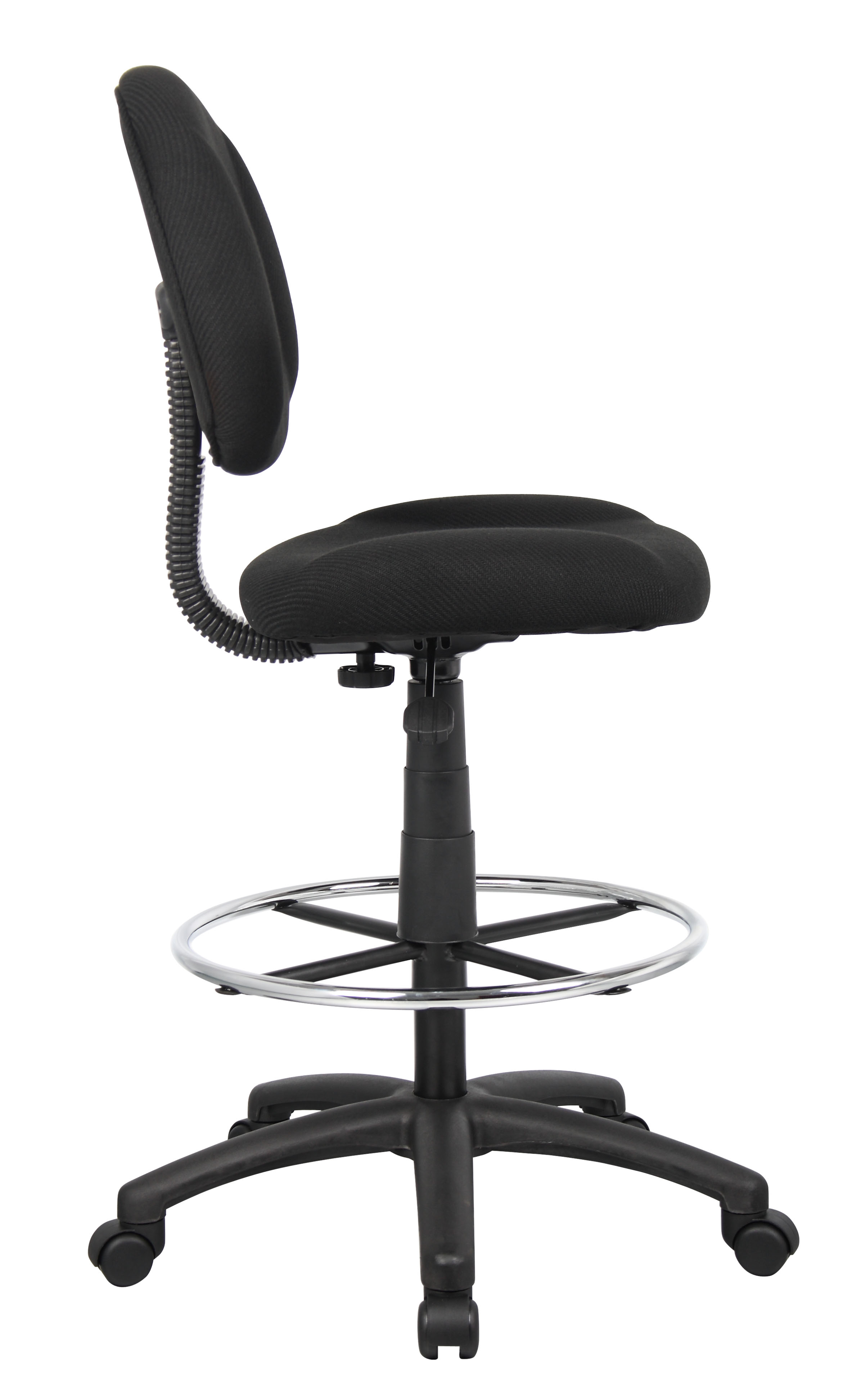 Boss Ergonomic Works Adjustable Drafting Chair without Arms, Black - Image 6