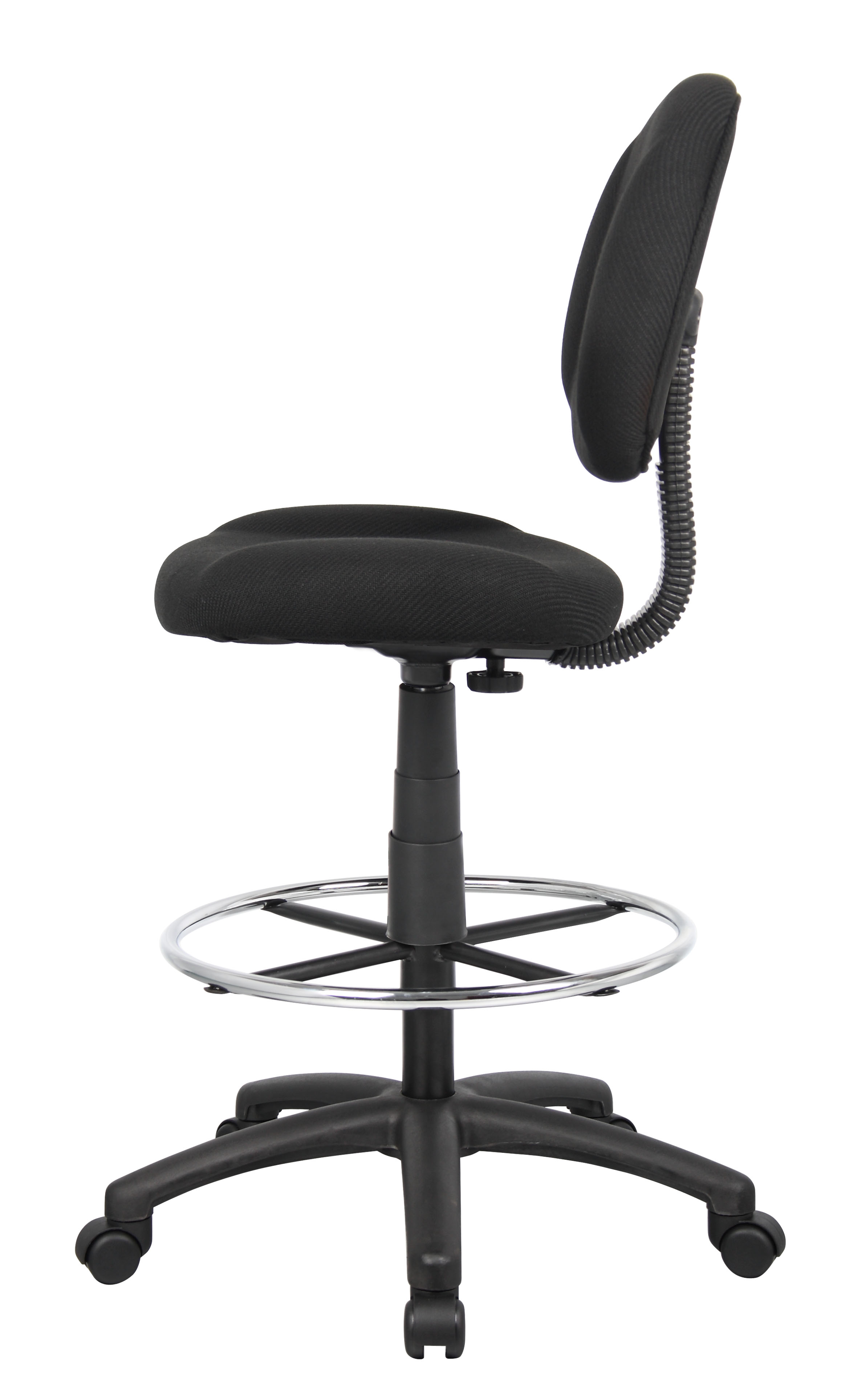 Boss Ergonomic Works Adjustable Drafting Chair without Arms, Black - Image 8