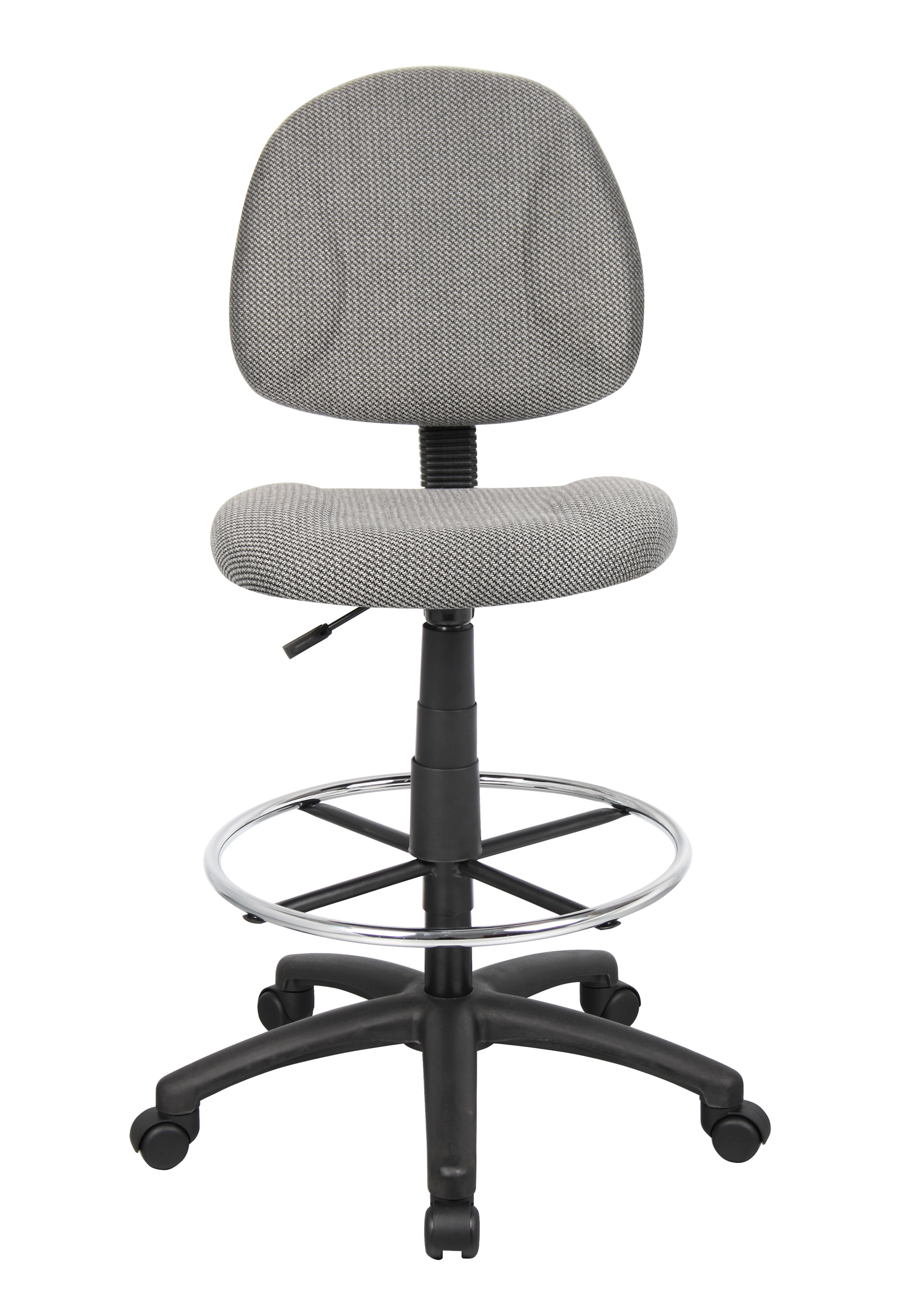 Boss Ergonomic Works Adjustable Drafting Chair without Arms, grey - Image 4