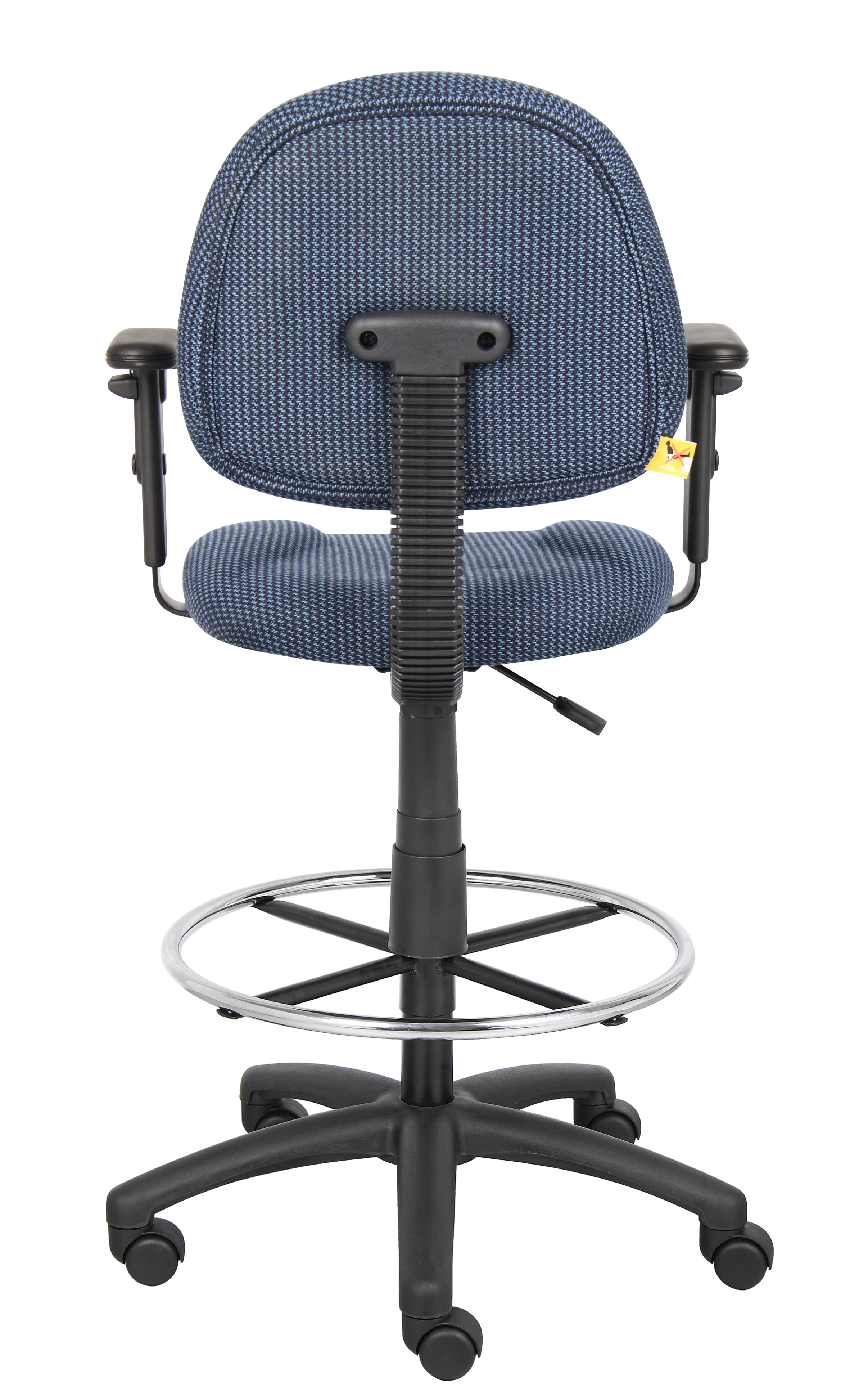 Boss Ergonomic Works Adjustable Drafting Chair with Adjustable Arms and Removable Foot Rest, Blue - Image 7