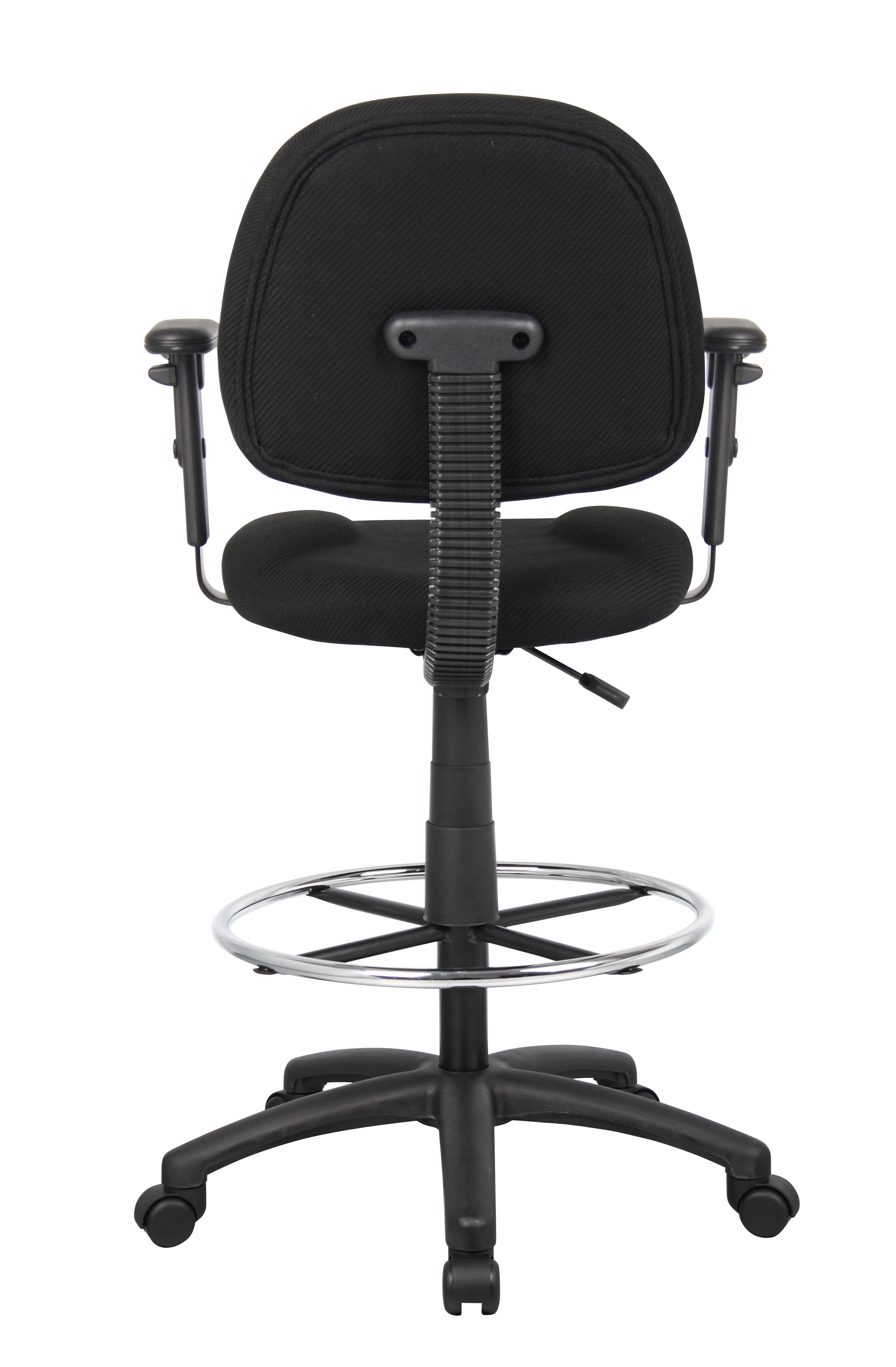 Boss Ergonomic Works Adjustable Drafting Chair with Adjustable Arms and Removable Foot Rest, Black - Image 7