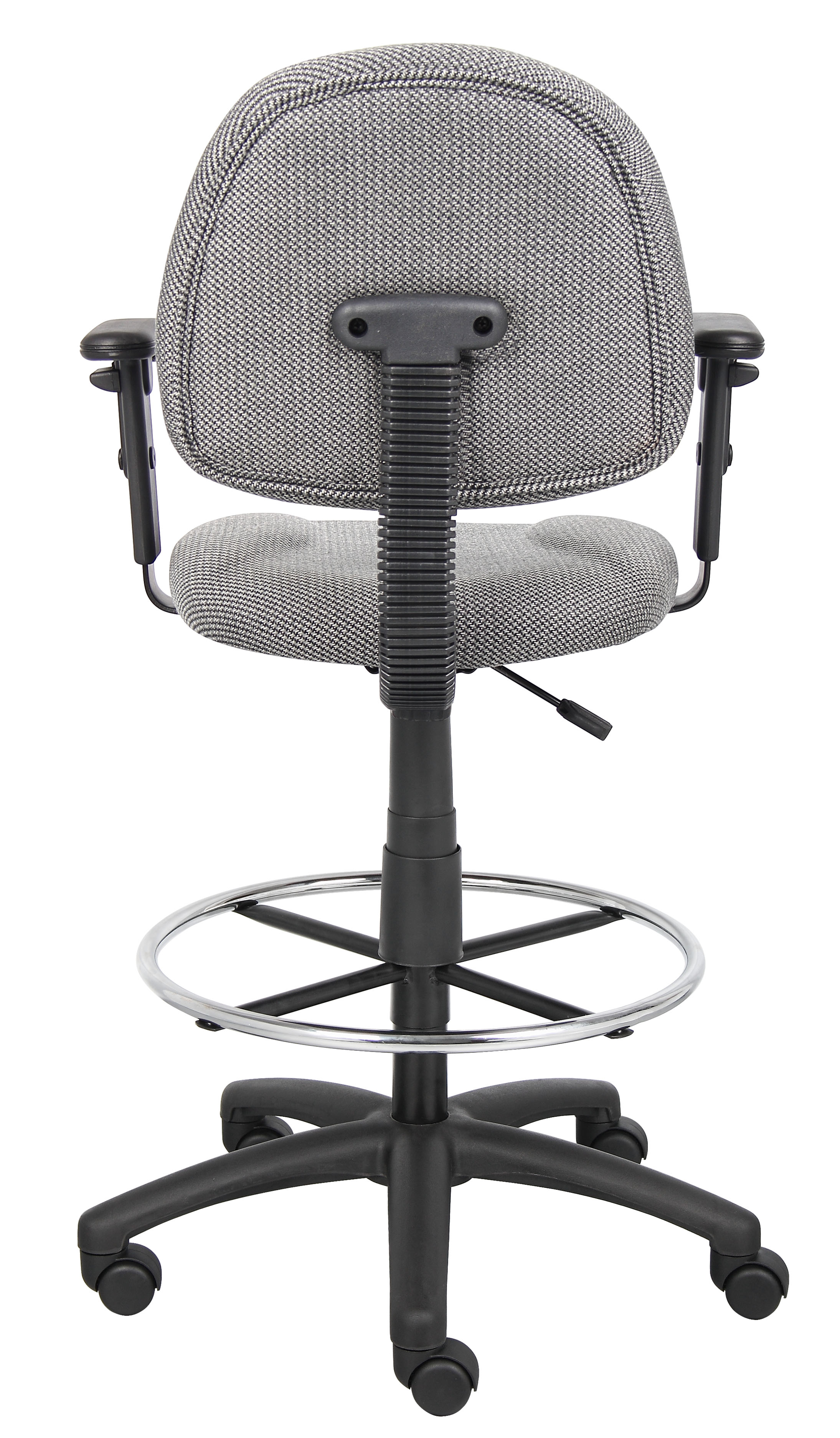 Boss Ergonomic Works Adjustable Drafting Chair with Adjustable Arms and Removable Foot Rest, grey - Image 7