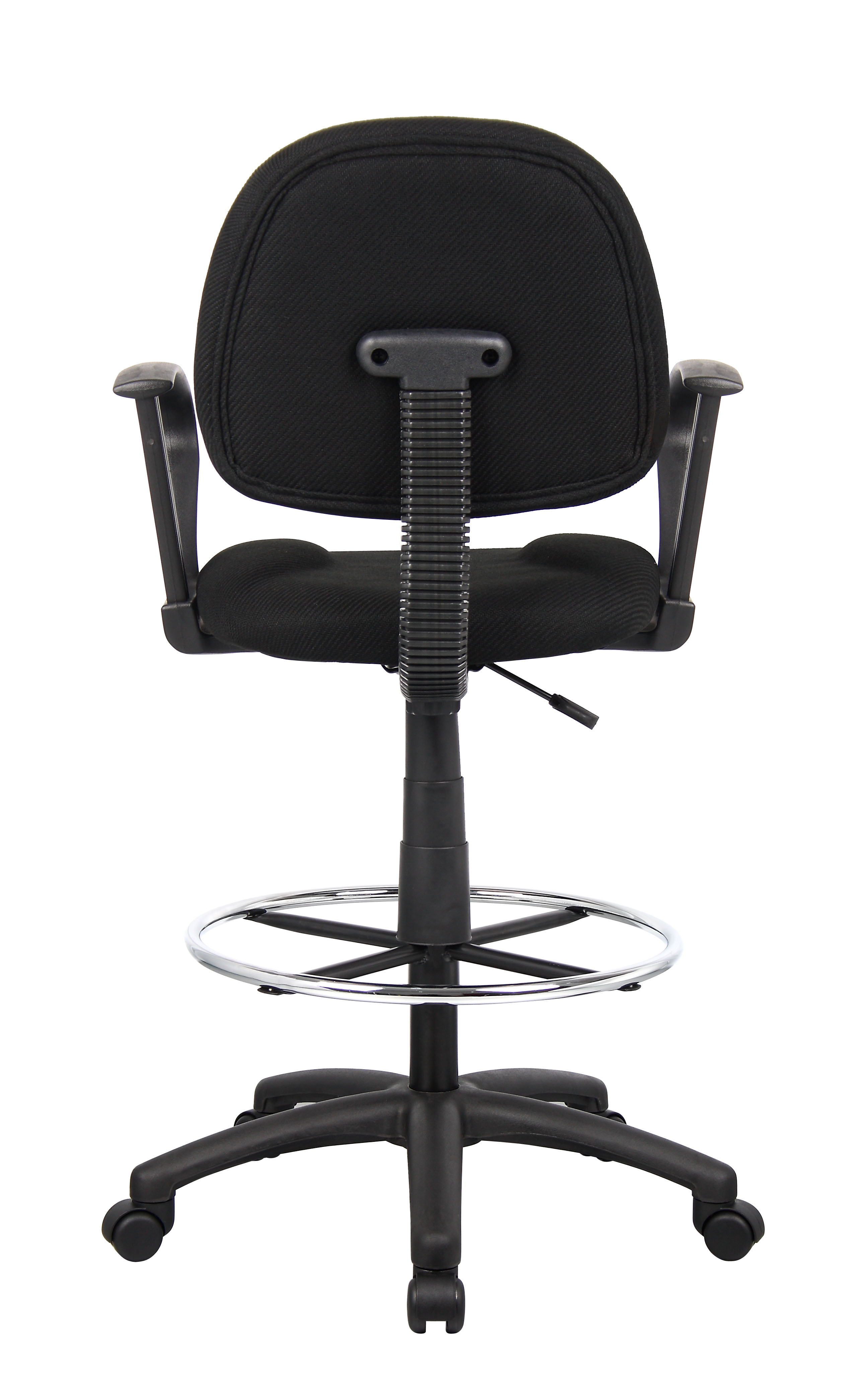 Boss Ergonomic Works Adjustable Drafting Chair with Loop Arms and Removable Foot Rest, Black - Image 3
