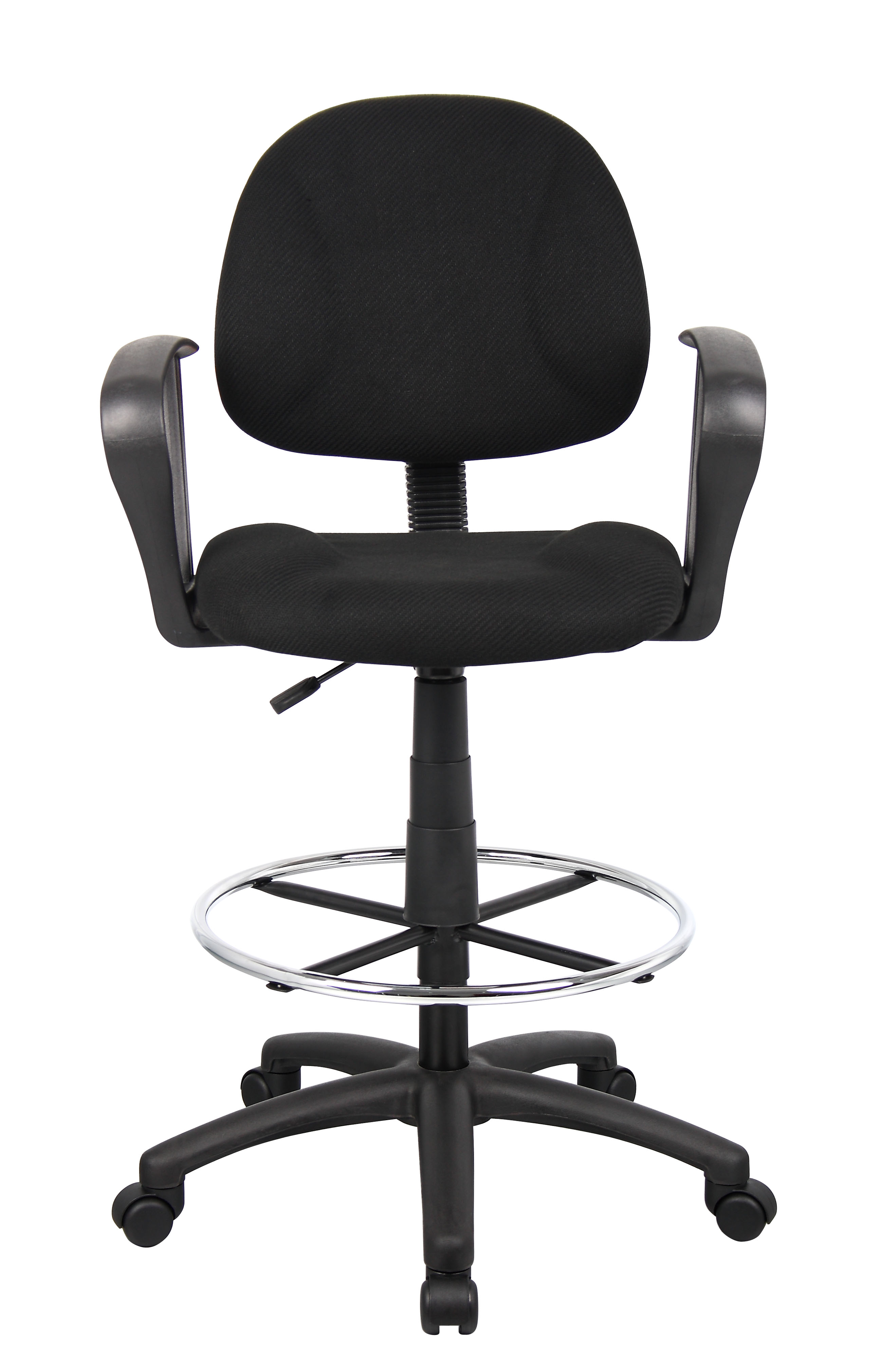 Boss Ergonomic Works Adjustable Drafting Chair with Loop Arms and Removable Foot Rest, Black - Image 4