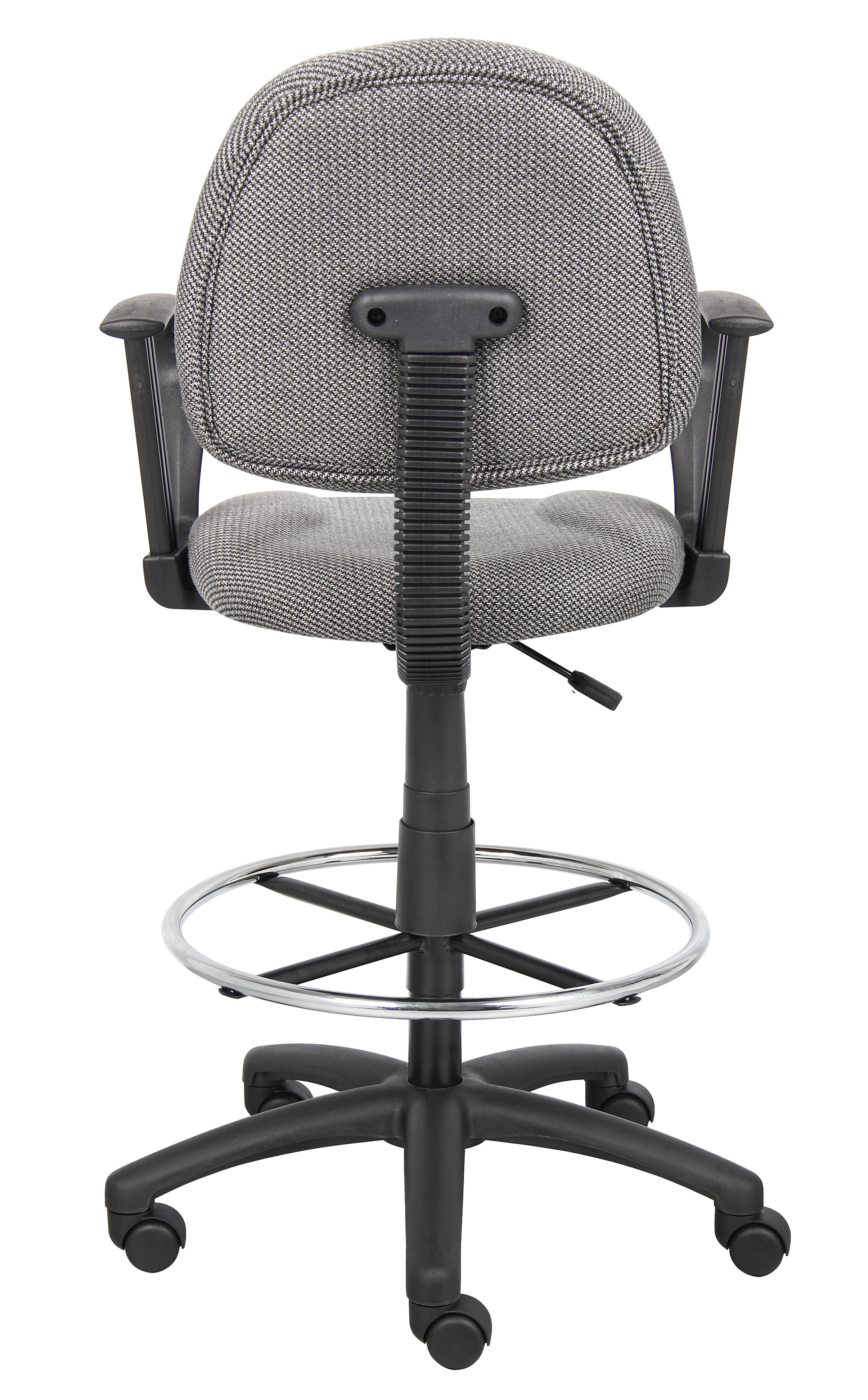 Boss Ergonomic Works Adjustable Drafting Chair with Loop Arms and Removable Foot Rest, grey - Image 7