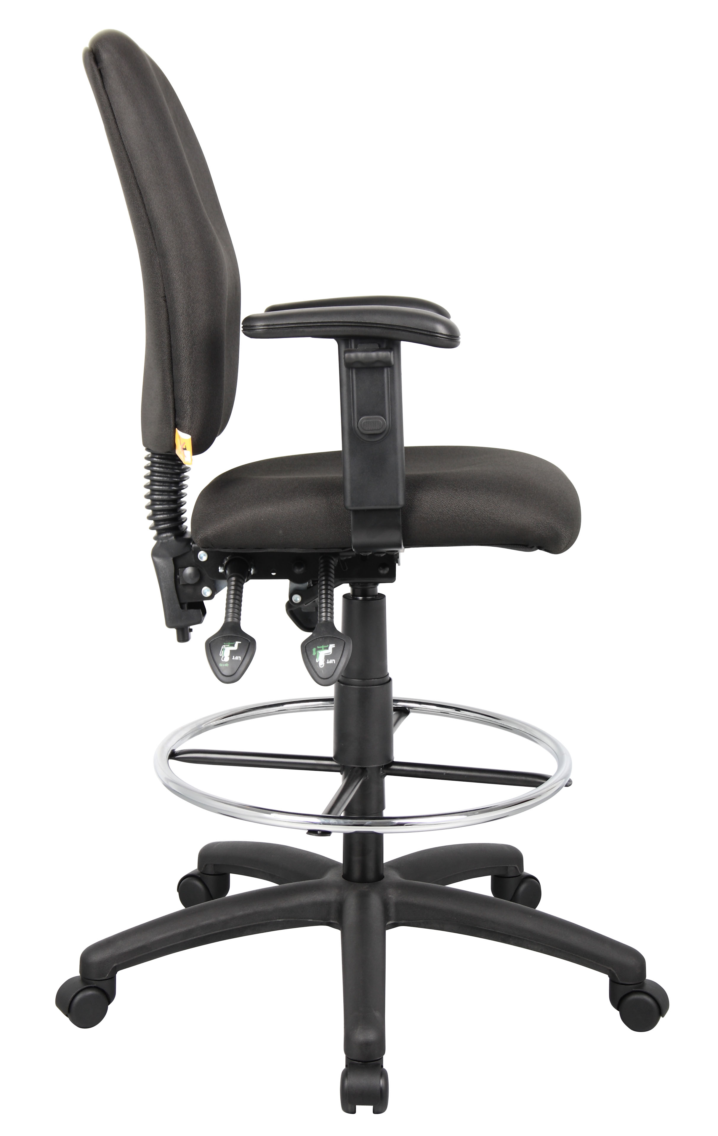 Boss Multi-Function Fabric Drafting Stool W/ Adjustable Arms - Image 5