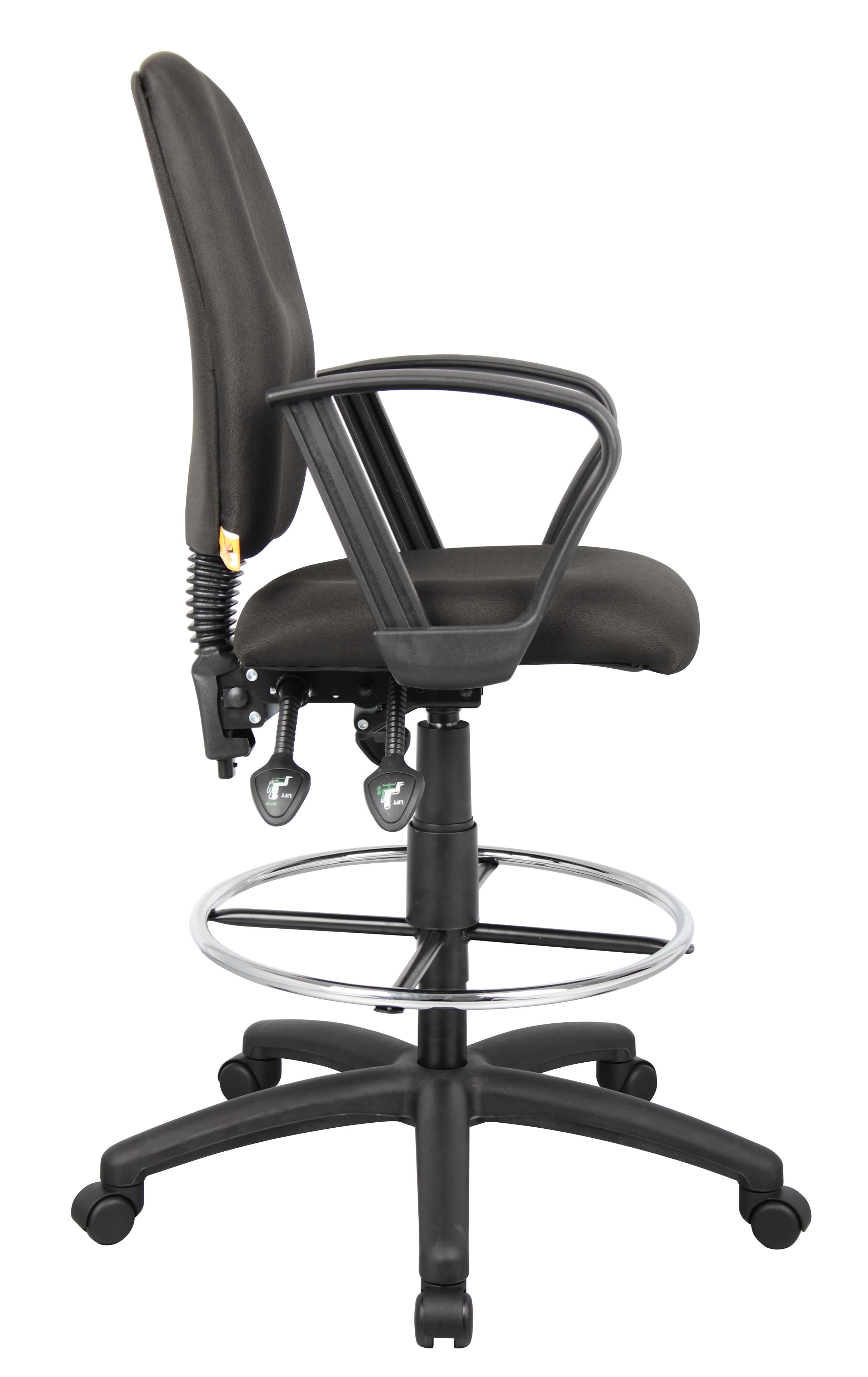 Boss Multi-Function Fabric Drafting Stool W/ Loop Arms - Image 5