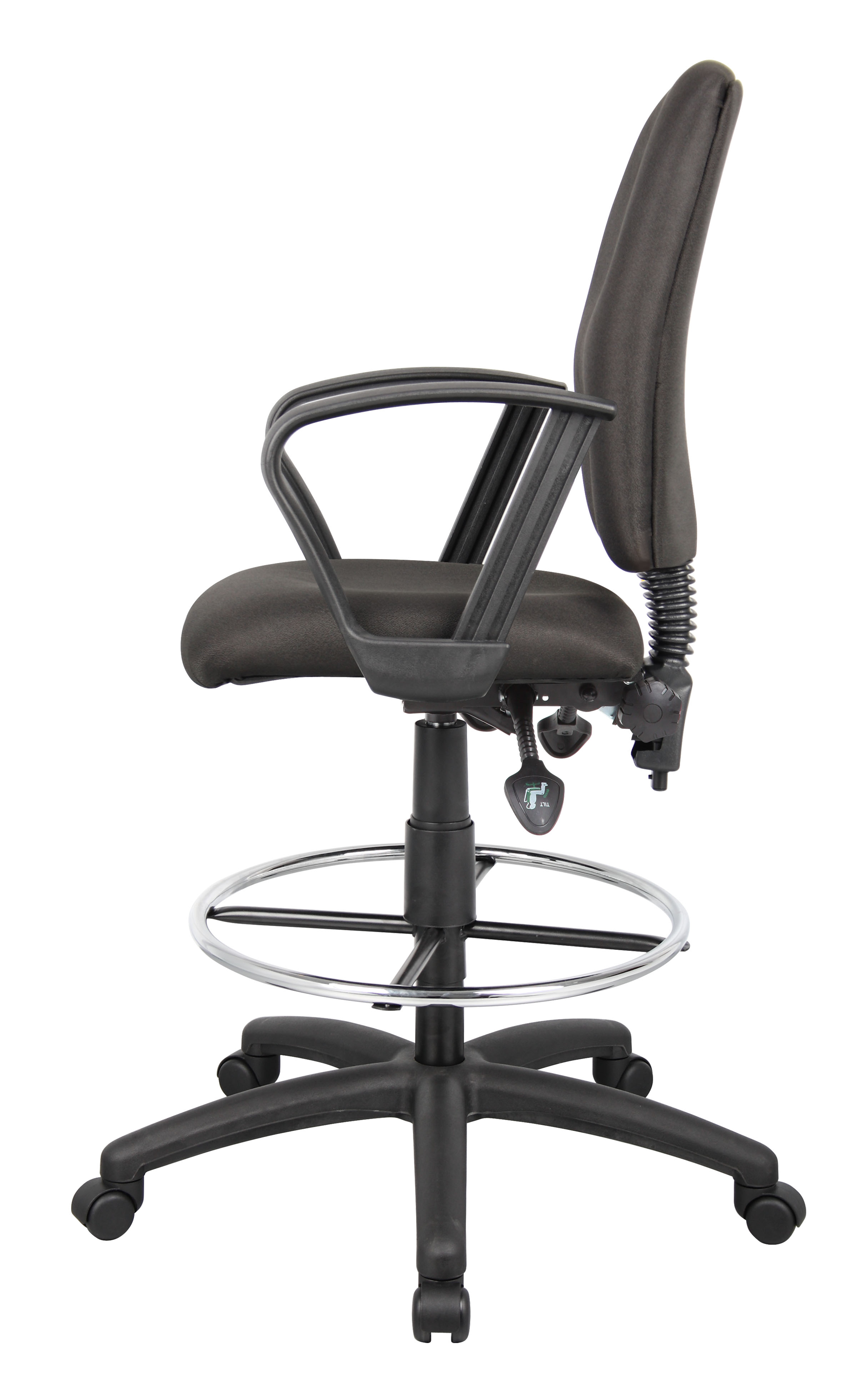 Boss Multi-Function Fabric Drafting Stool W/ Loop Arms - Image 7
