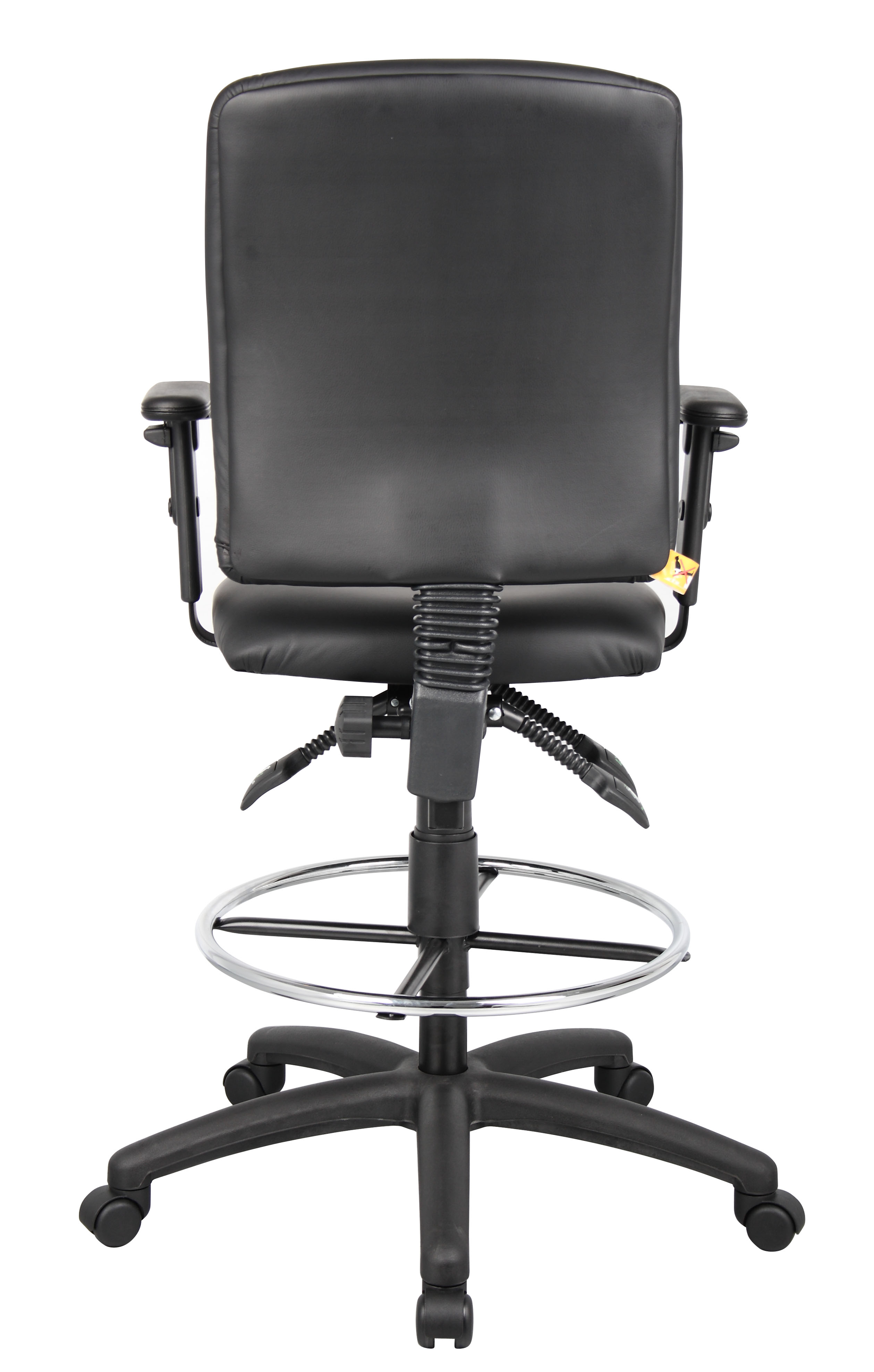 Boss Multi-Function LeatherPlus Drafting Stool W/ Adjustable Arms - Image 7