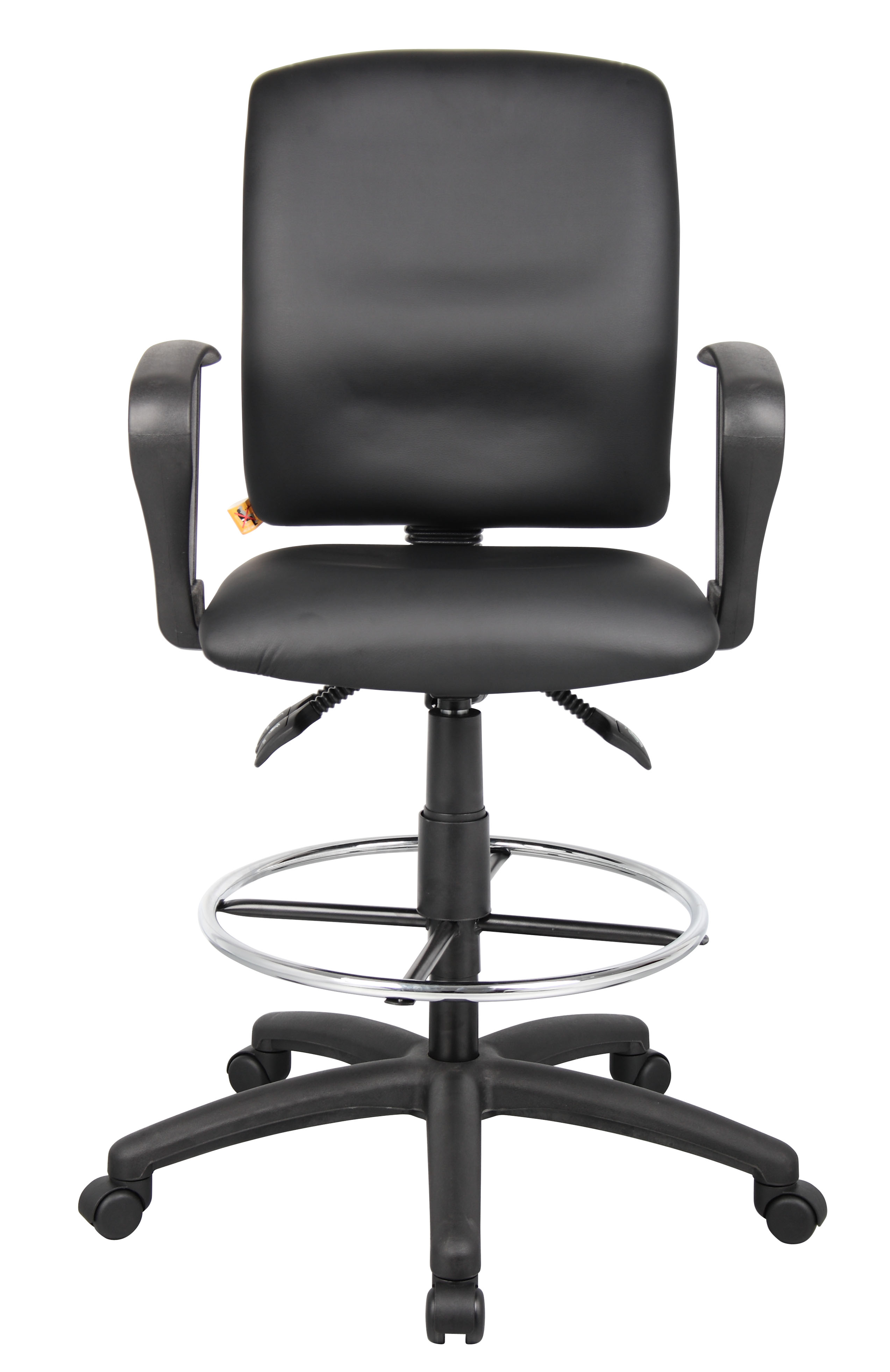 Boss Multi-Function LeatherPlus Drafting Stool W/ Loop Arms - Image 5