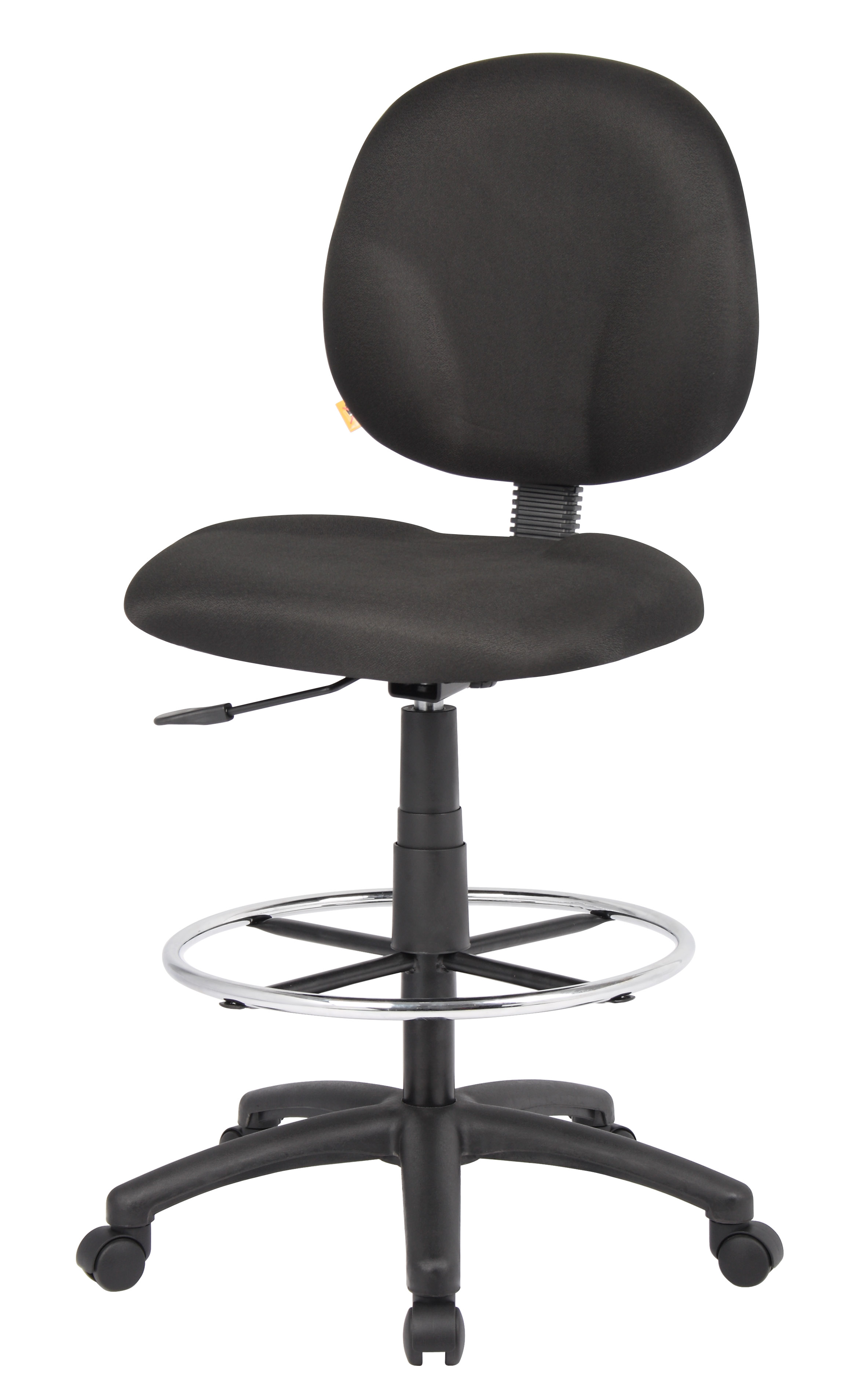 Boss Stand Up Fabric Drafting Stool with Foot Rest, Black - Image 4