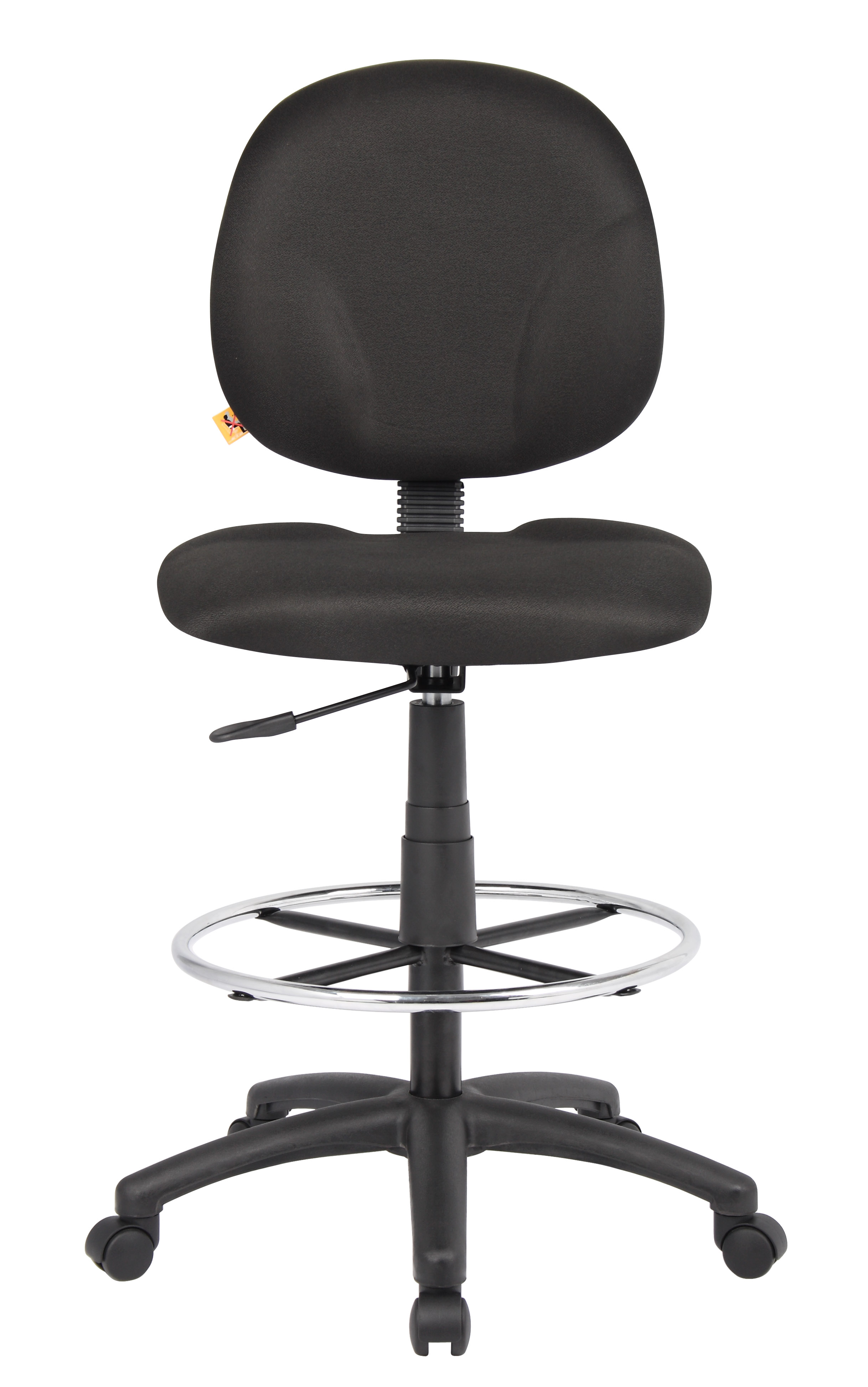 Boss Stand Up Fabric Drafting Stool with Foot Rest, Black - Image 5