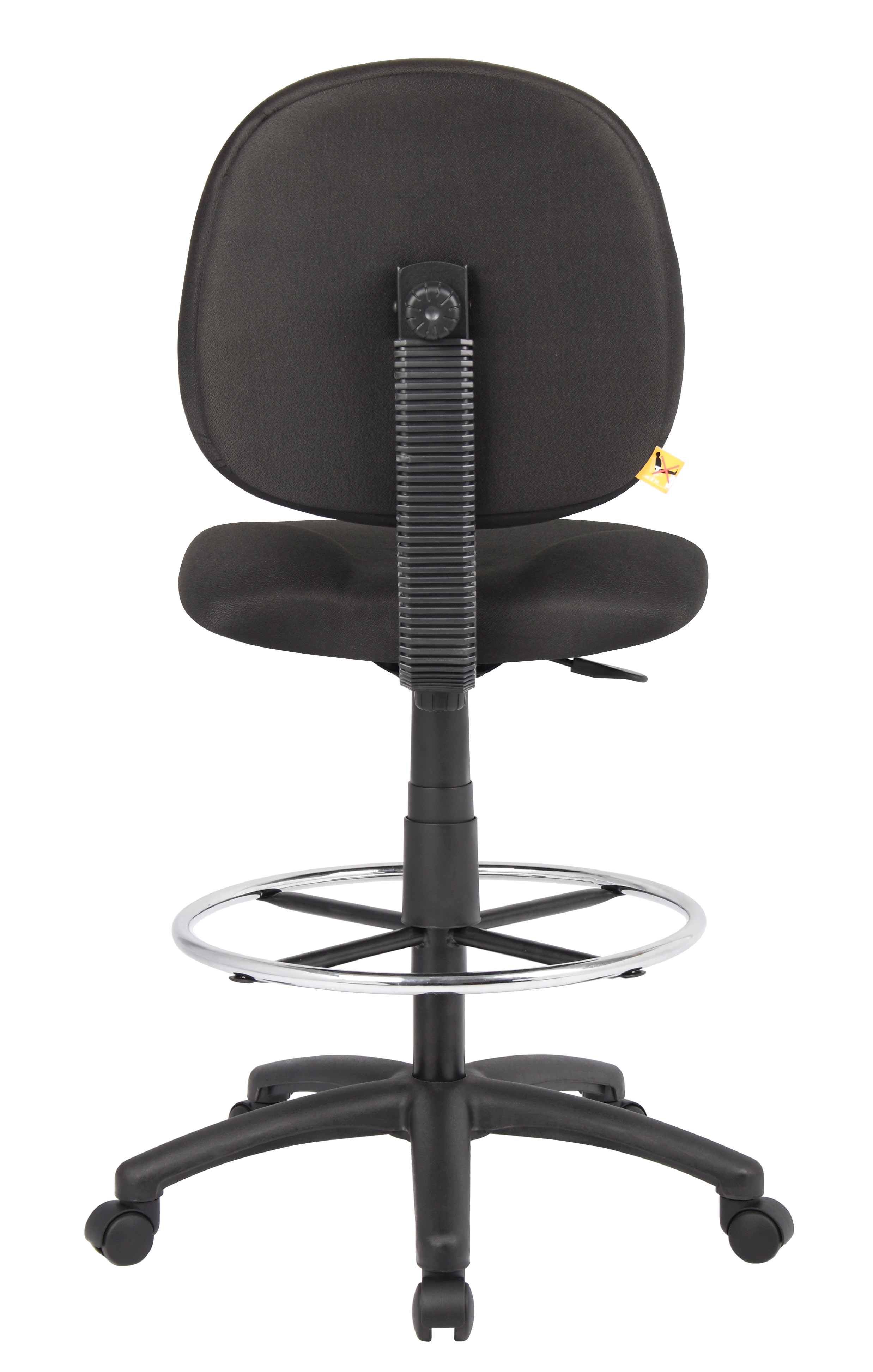 Boss Stand Up Fabric Drafting Stool with Foot Rest, Black - Image 7