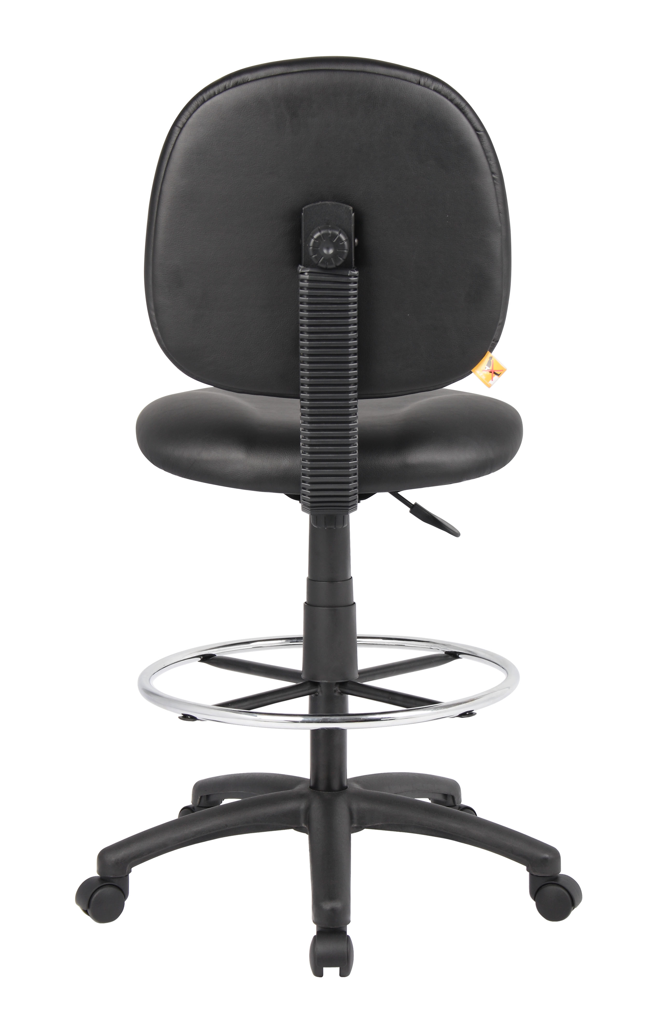 Boss Office AM Vinyl Stand Up Drafting Stool with Foot Rest, Black - Image 6