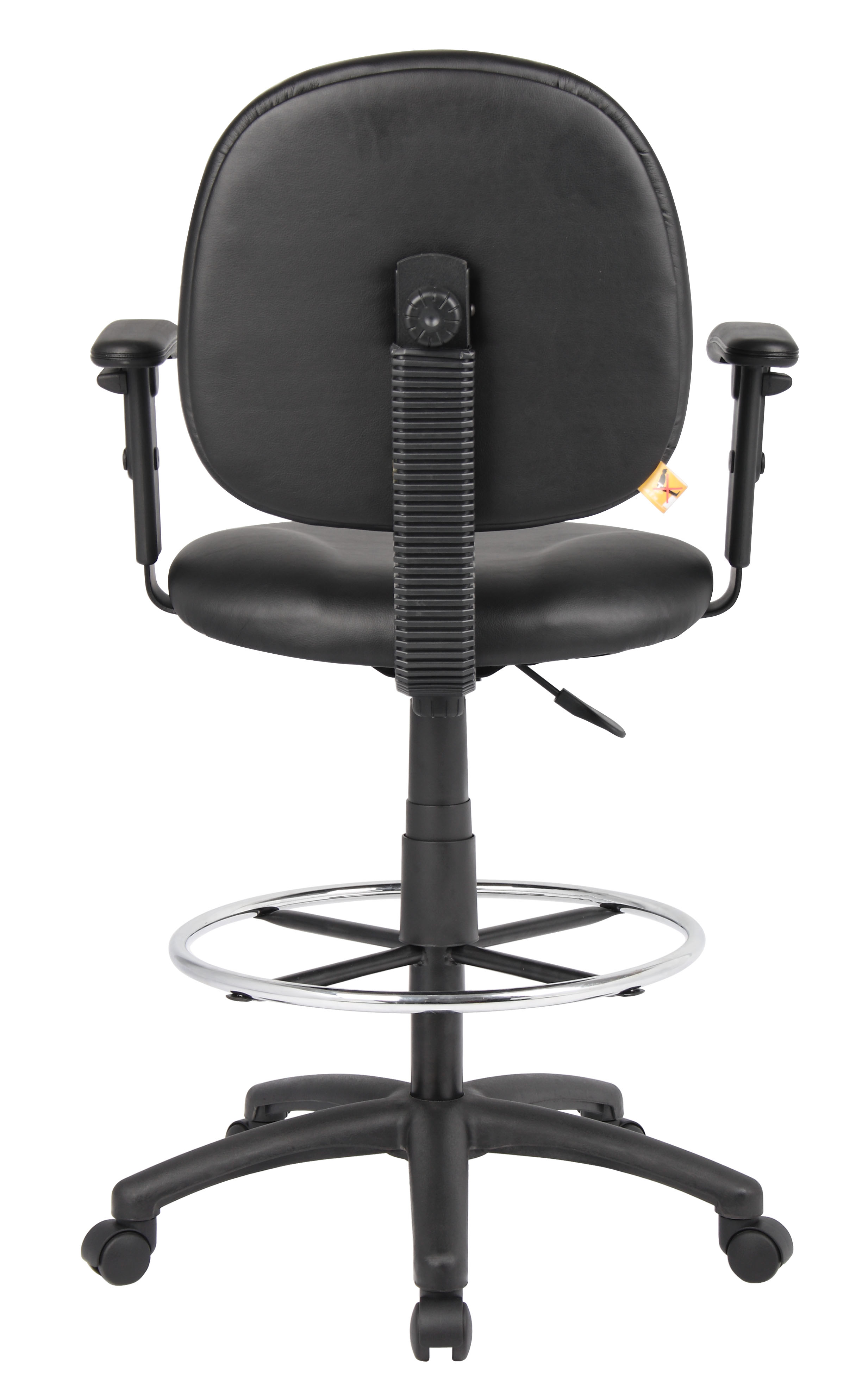 Boss Office AM Vinyl Stand Up Drafting Stool with Foot Rest, Black - Image 6