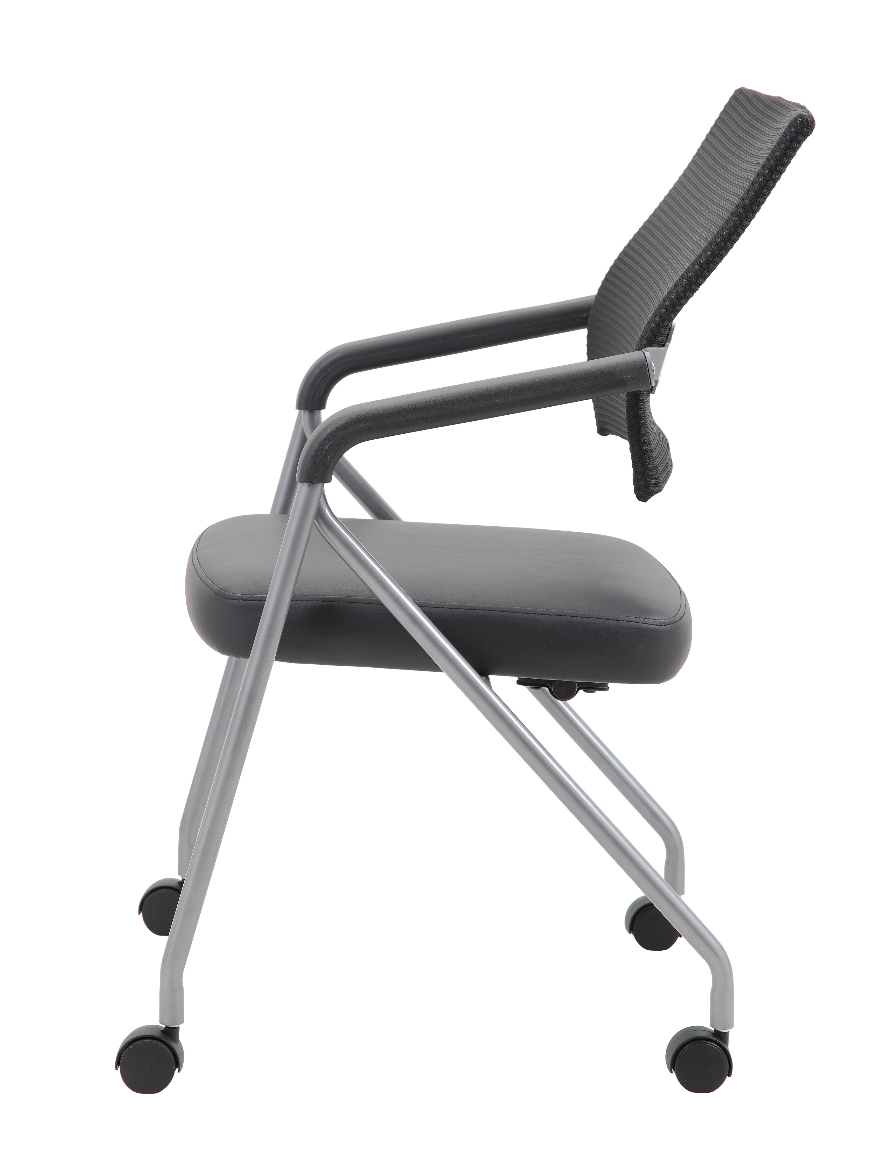 Boss Black Mesh Training Chair With Pewter Frame, (set of 2) - Image 8