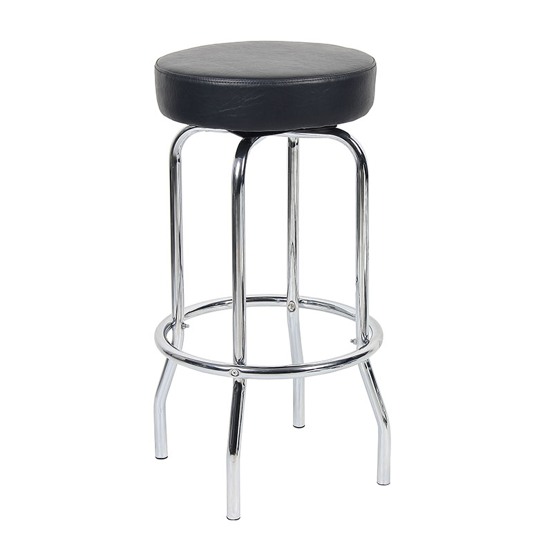 29" Chrome/Black Stool