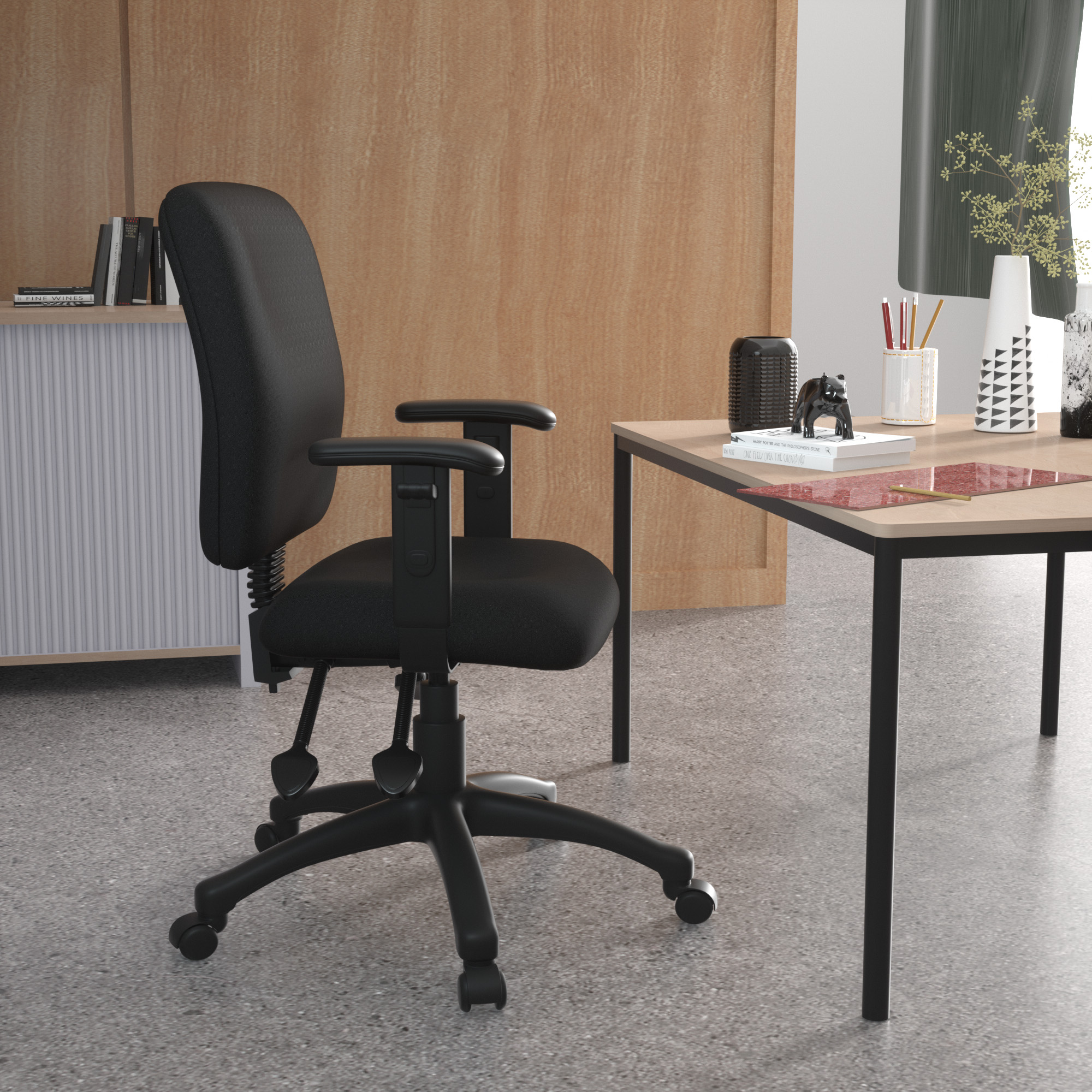 Boss Multi-Function Fabric Task Chair W/ Adjustable Arms - Image 7