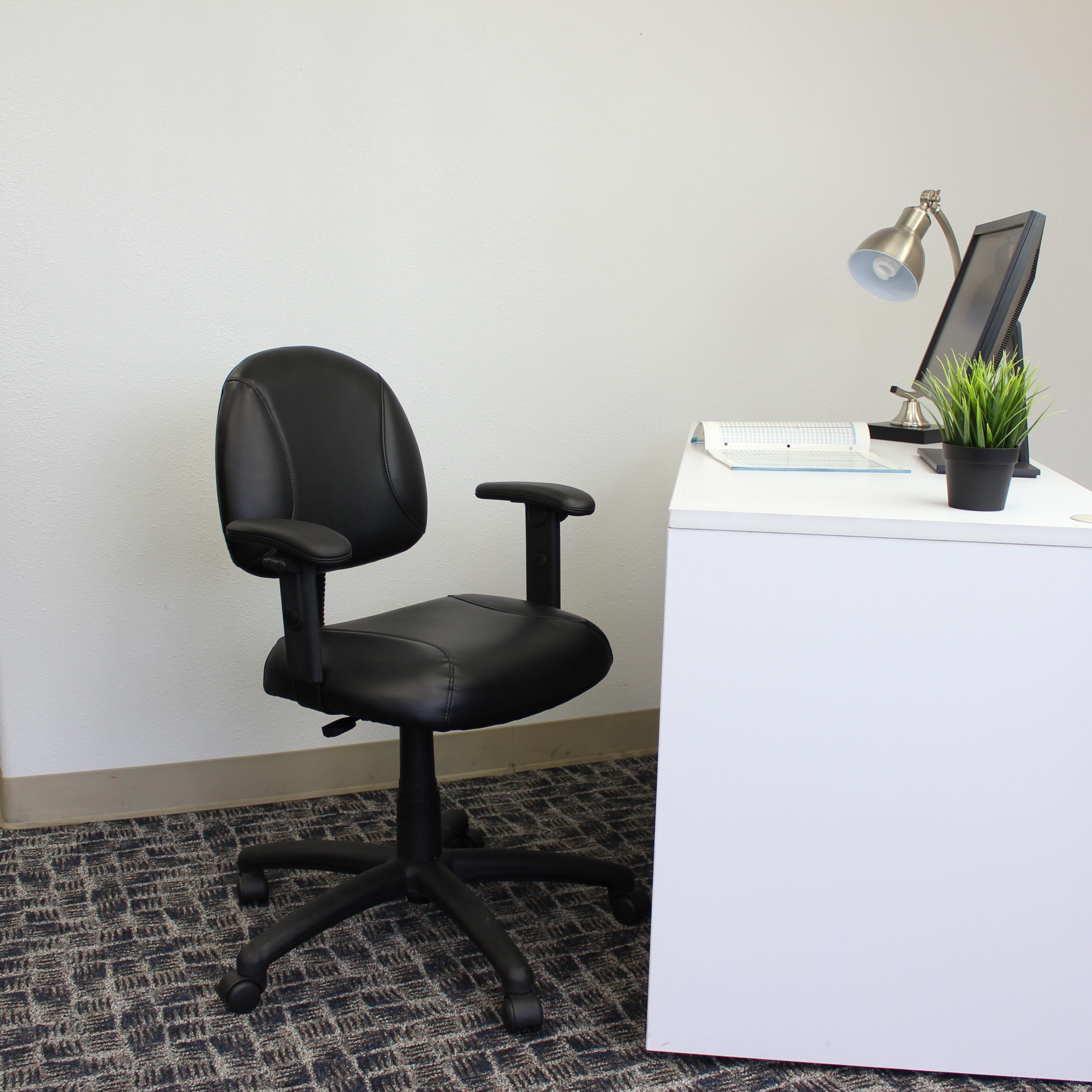 Boss Black Posture Chair W/ Adjustable Arms - Image 9