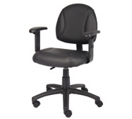 Boss Black Posture Chair W/ Adjustable Arms - Image 6