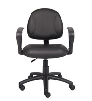 Boss Black Posture Chair W/ Loop Arms - Image 5