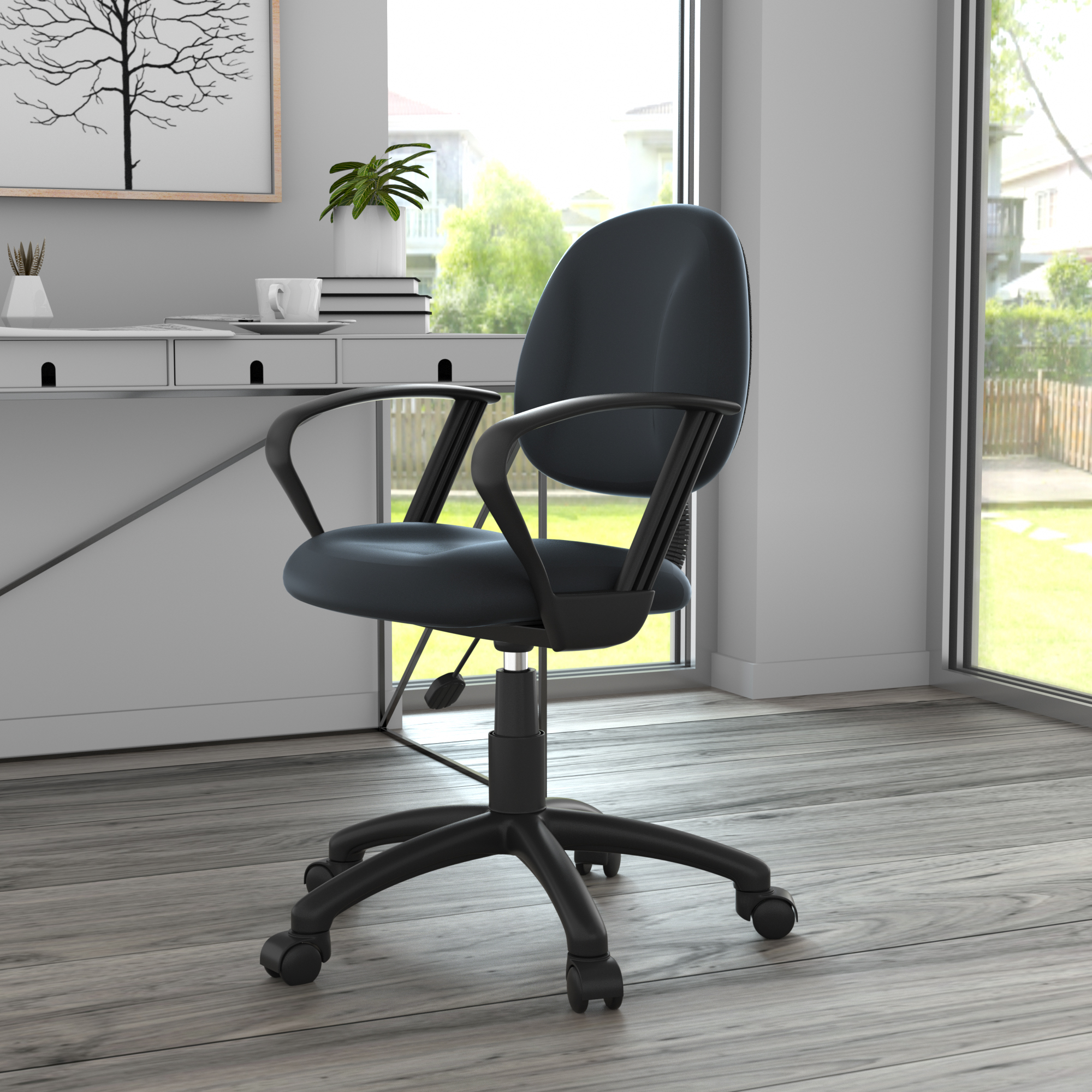 Boss Black Posture Chair W/ Loop Arms - Image 2