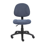Boss Perfect Posture Deluxe Office Task Chair without Arms, Blue - Image 5