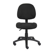 Boss Perfect Posture Deluxe Office Task Chair without Arms, Black - Image 4