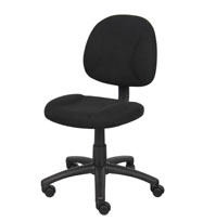 Boss Perfect Posture Deluxe Office Task Chair without Arms, Black - Image 5