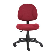 Boss Perfect Posture Deluxe Office Task Chair without Arms, Burgundy - Image 4