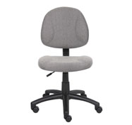 Boss Perfect Posture Deluxe Office Task Chair without Arms, Grey - Image 6